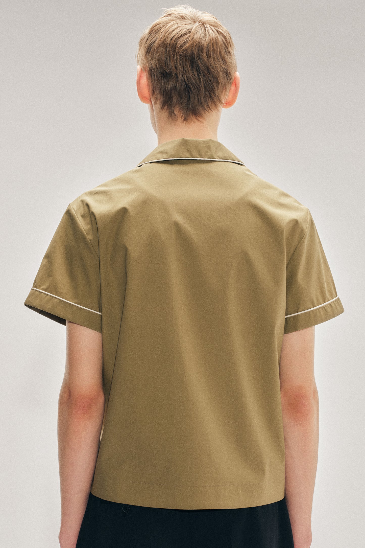 Embellished Fitted Piped Shirt