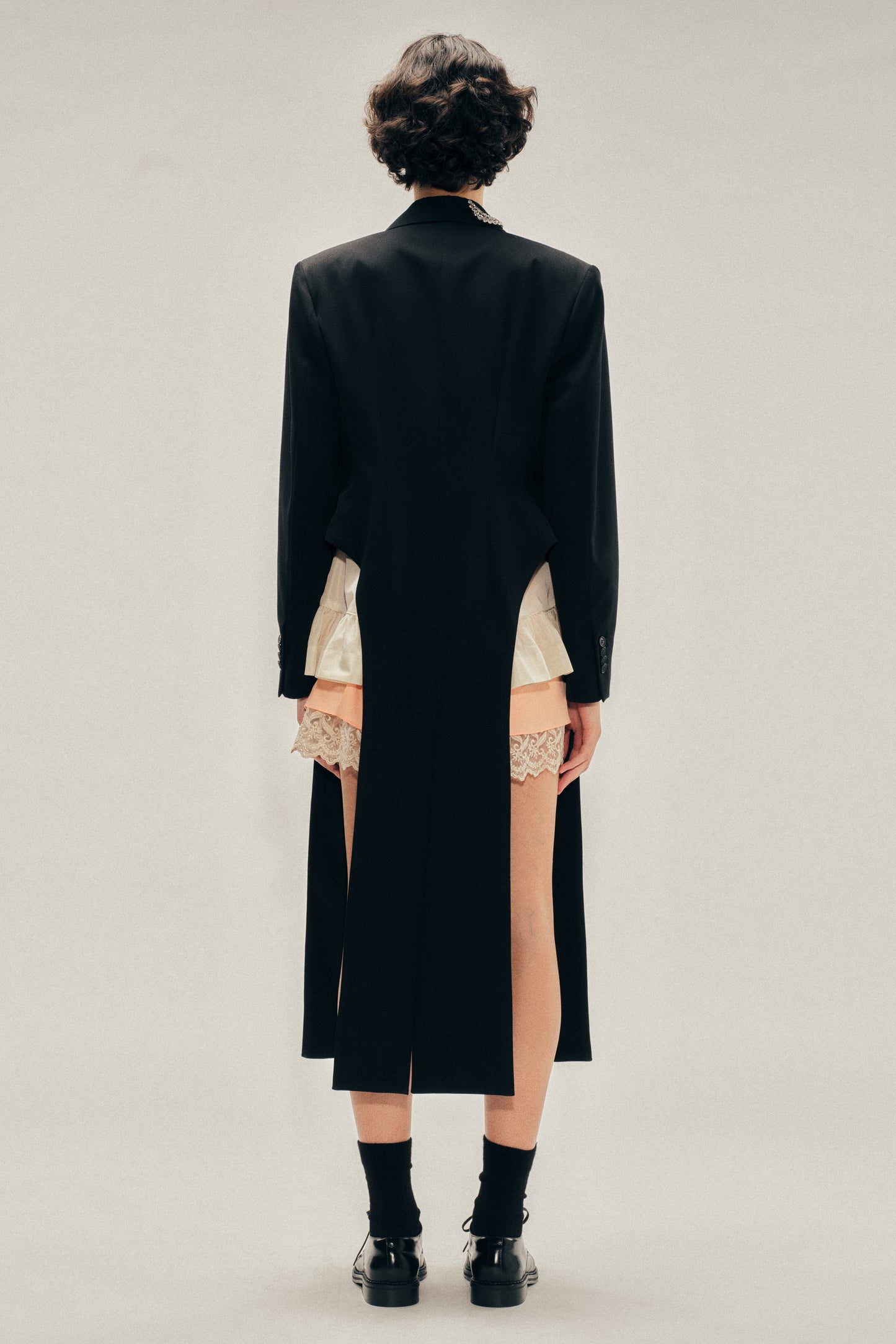 Embellished Extended Hip Cutaway Tailcoat