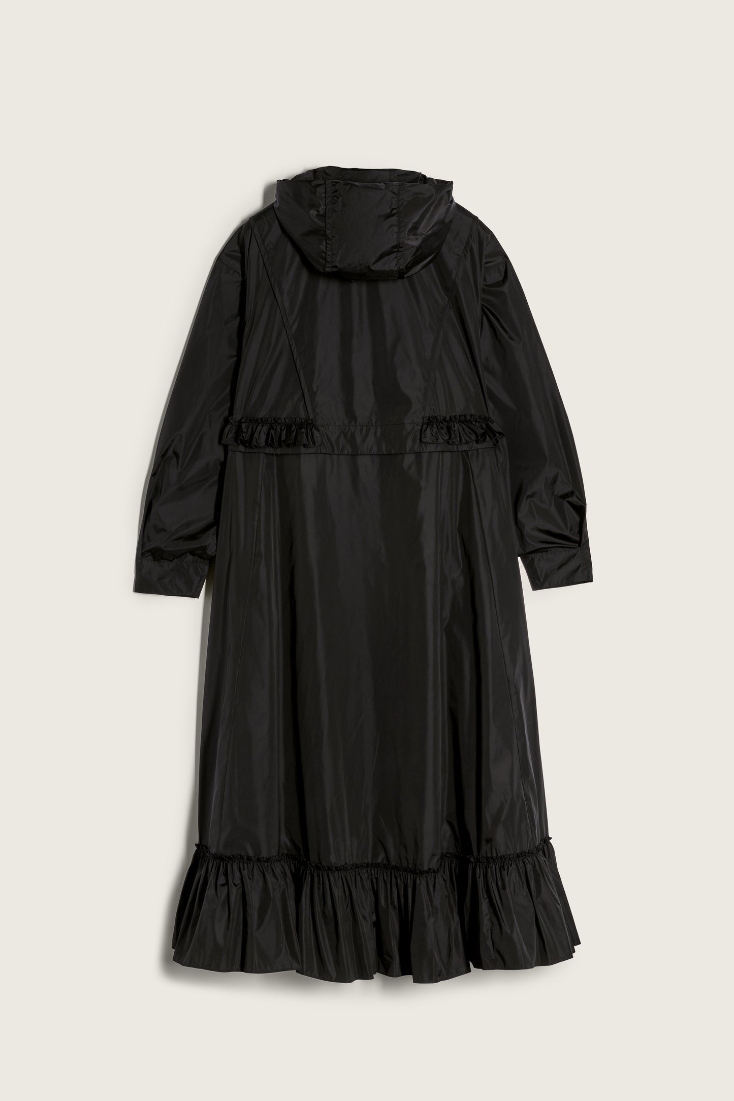 Exaggerated Ruffle Frill Cagoule