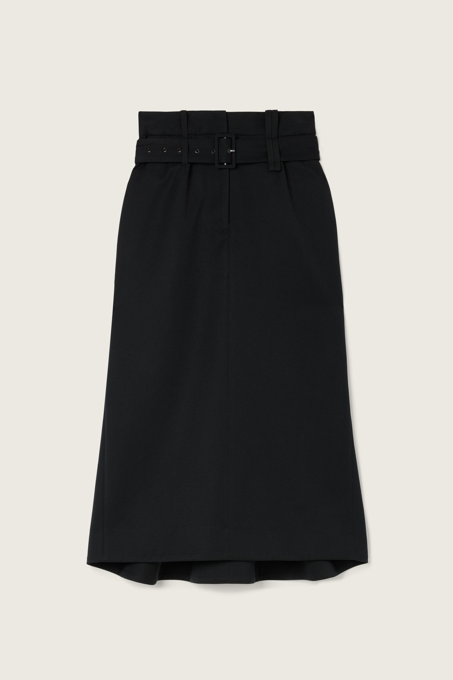 Multi Belt Loop Kick Back Skirt