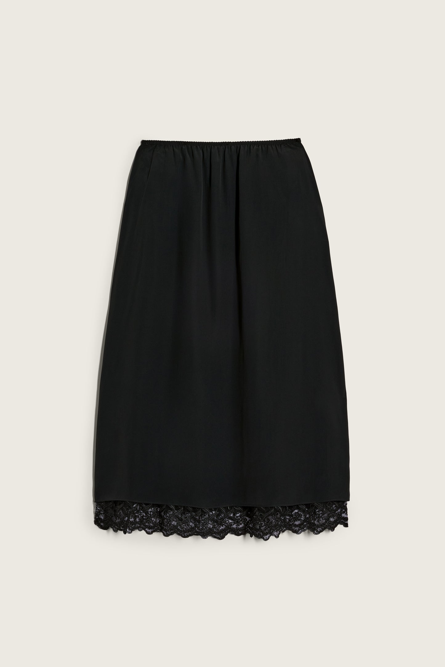 Lace Trim Negligee Skirt