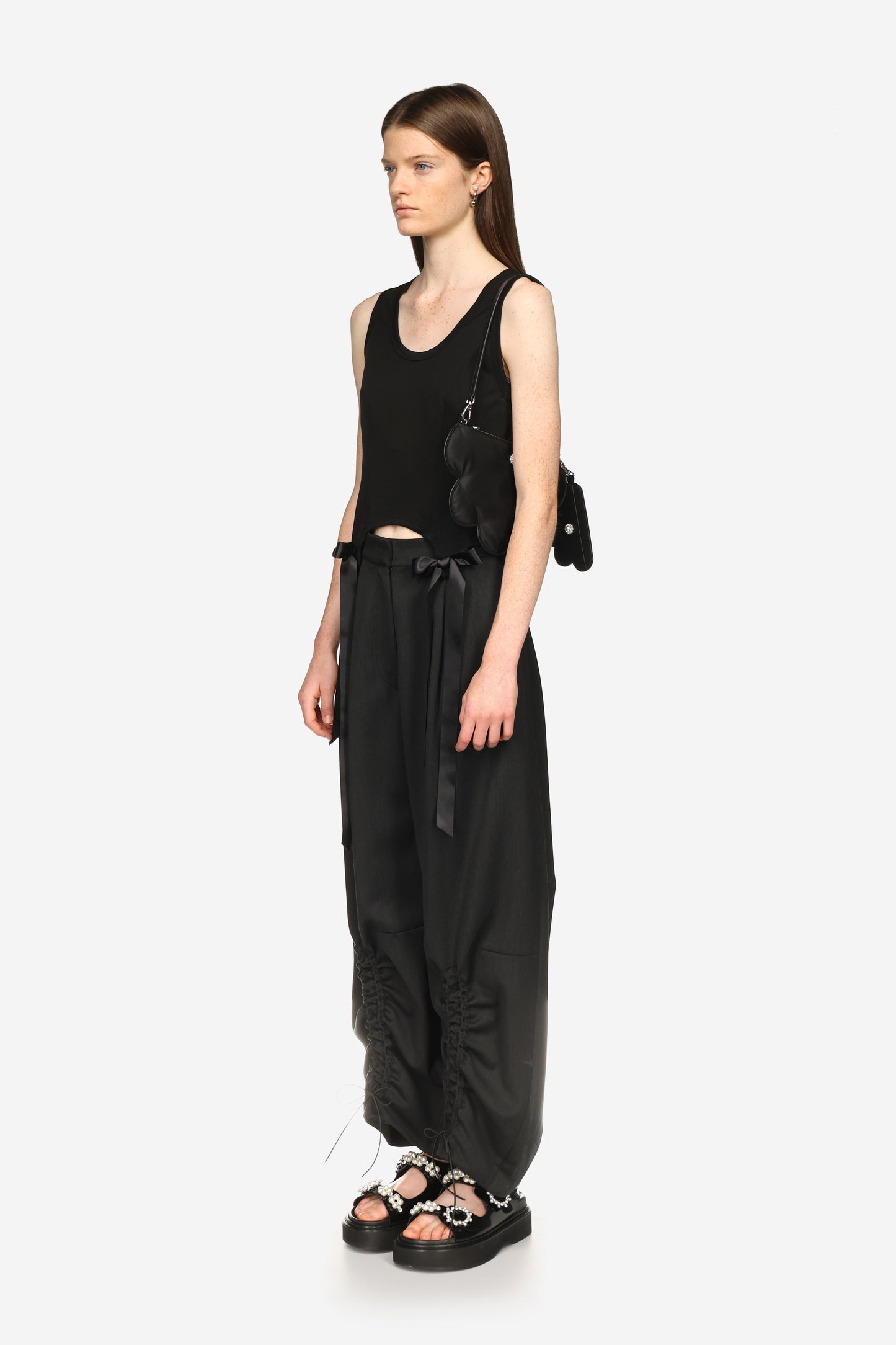 Ruched Wide Leg Trousers
