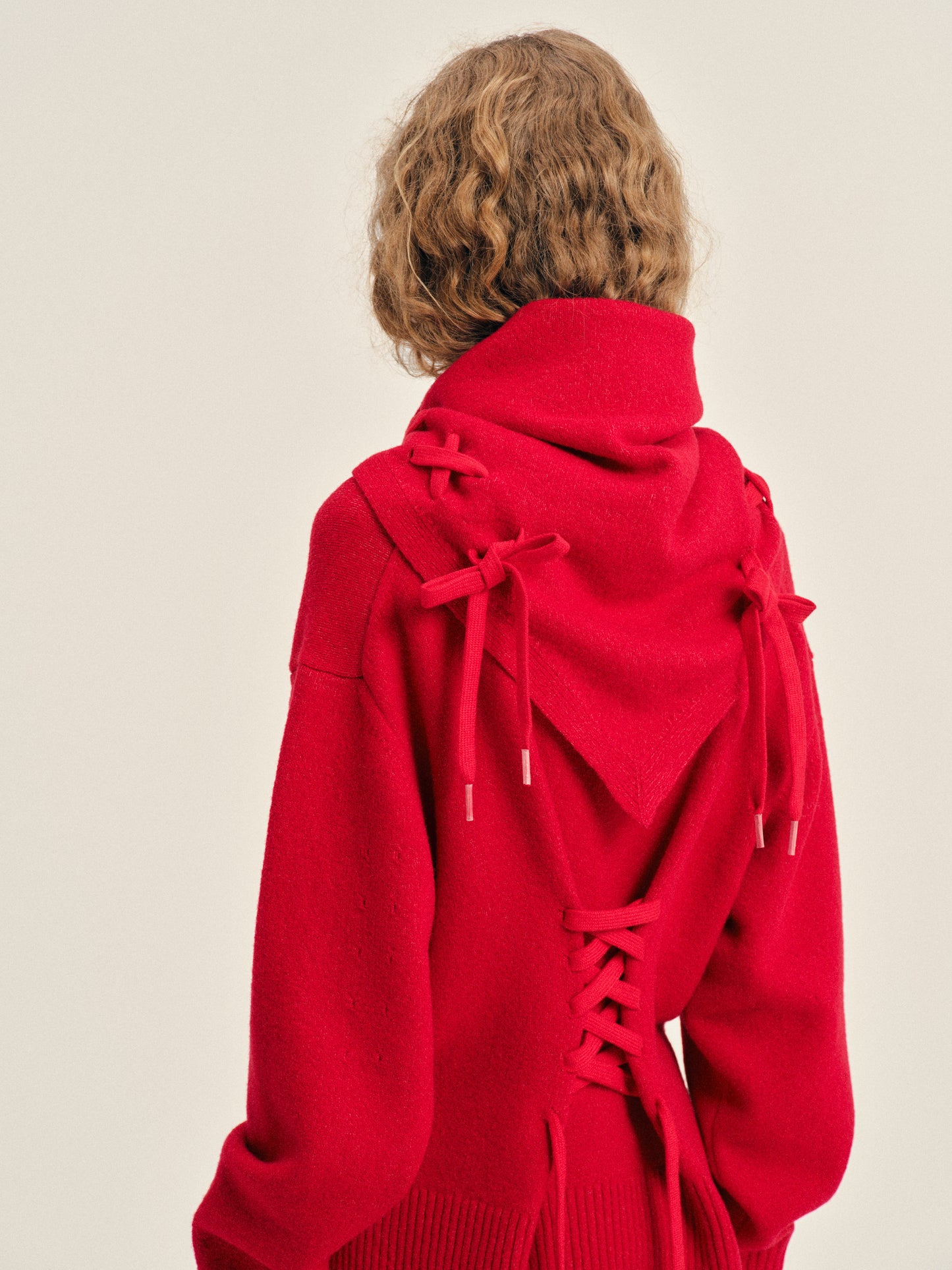 Merino Lace Up Neckerchief
