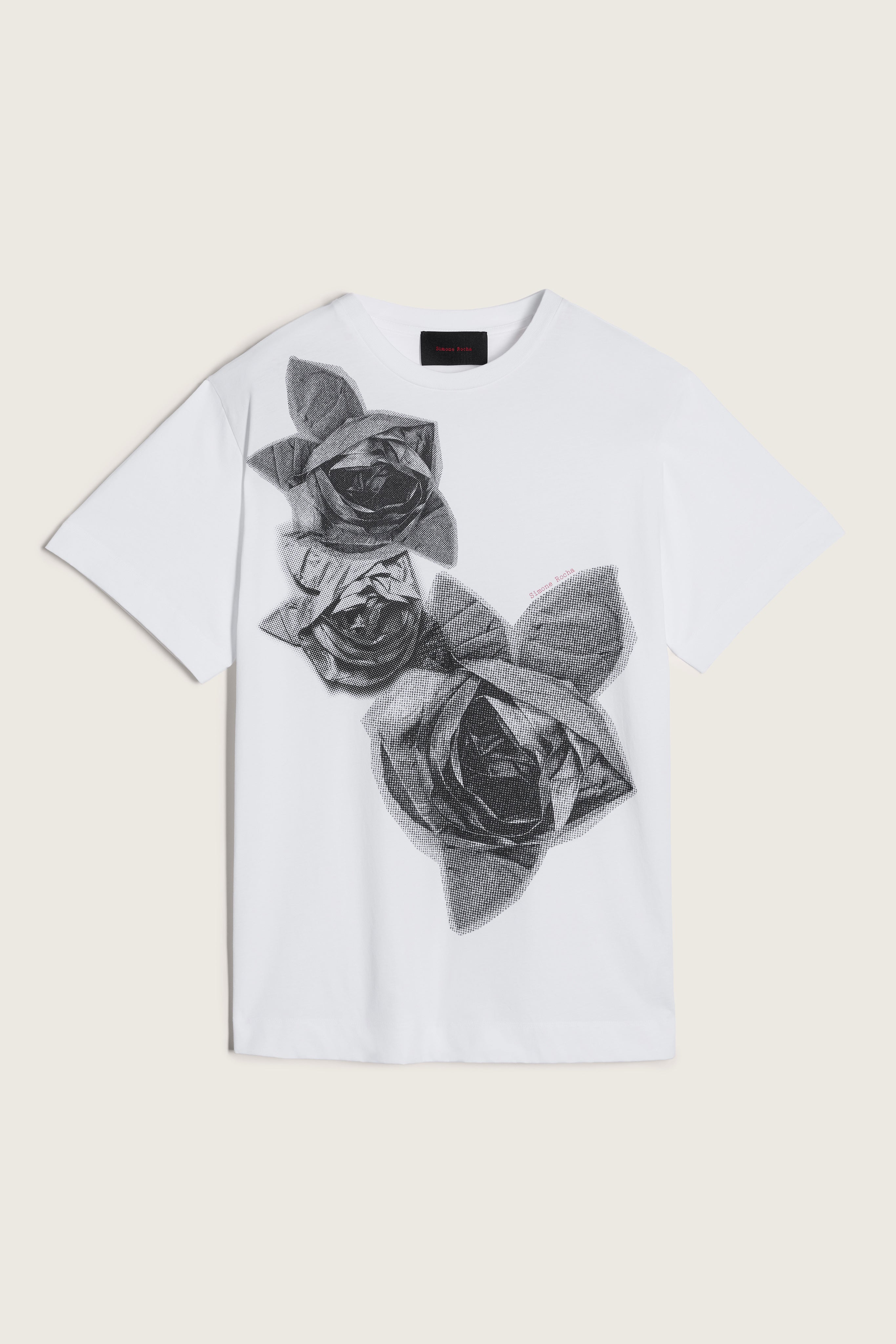 simone rocha 花柄プリントカットソー Rasterised Pressed Rosette Print T-Shirt – Simone Rocha