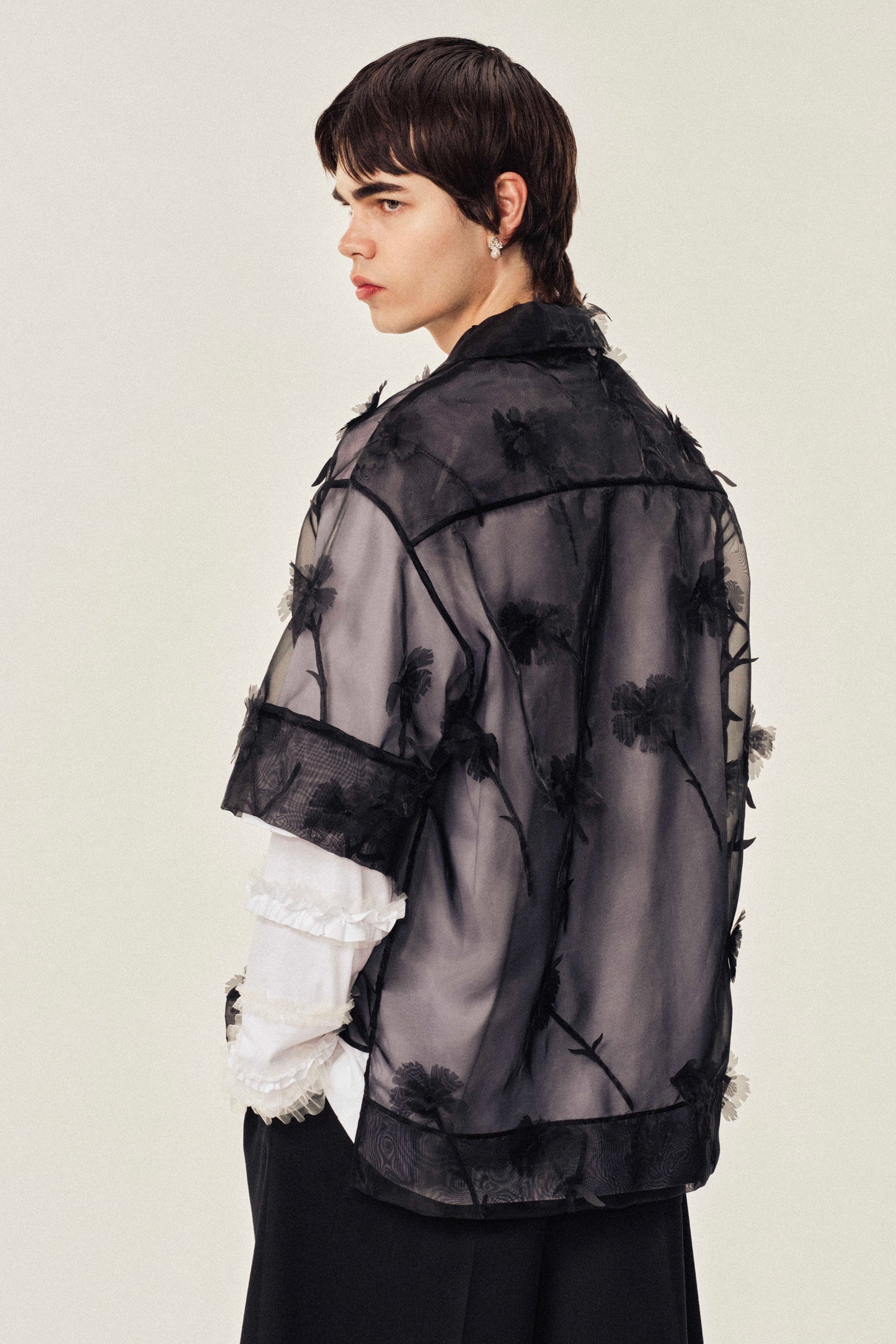 Carnation Organza Boxy Shirt