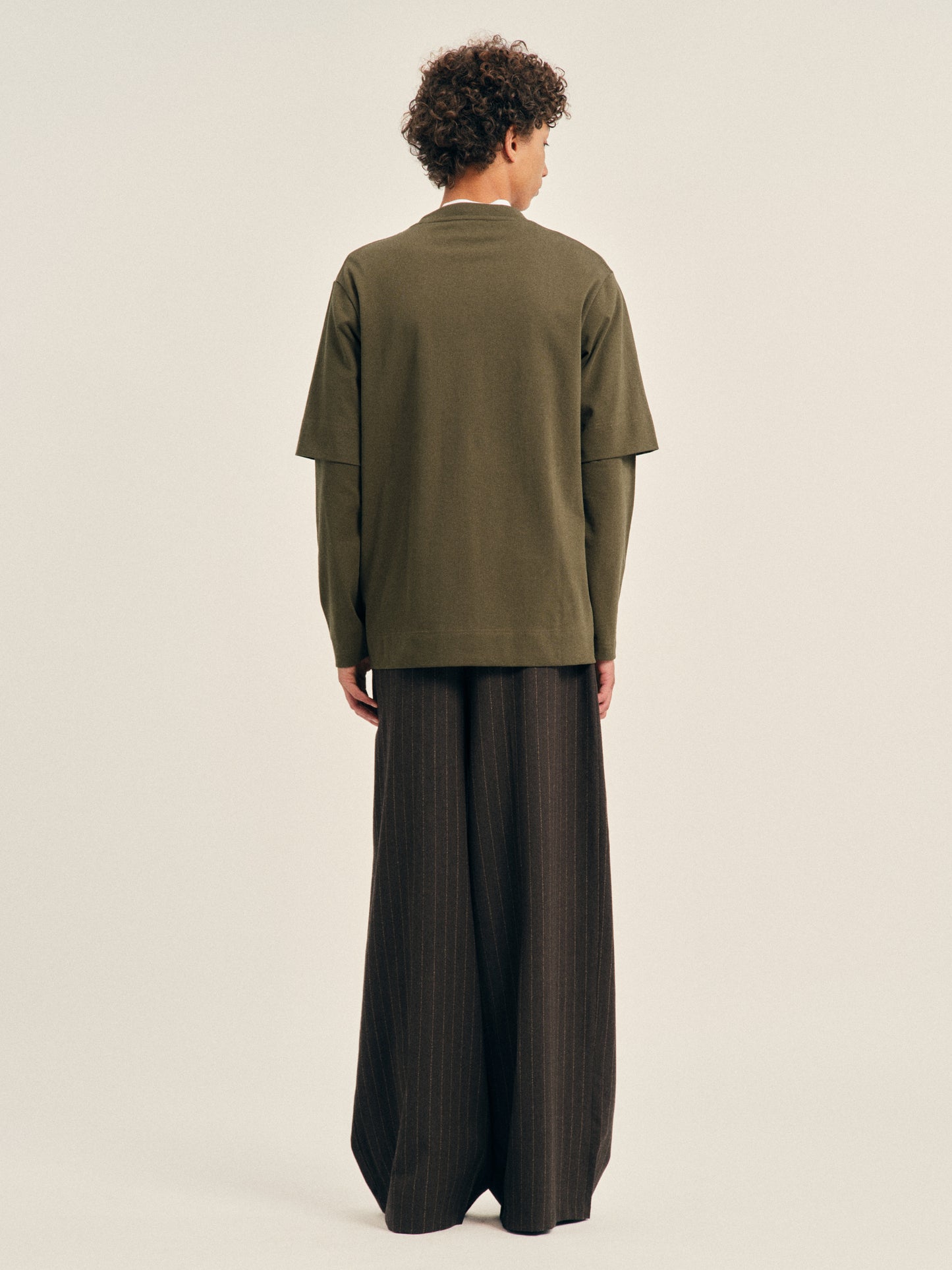 Lace Up Hem Layered Long Sleeve T-Shirt