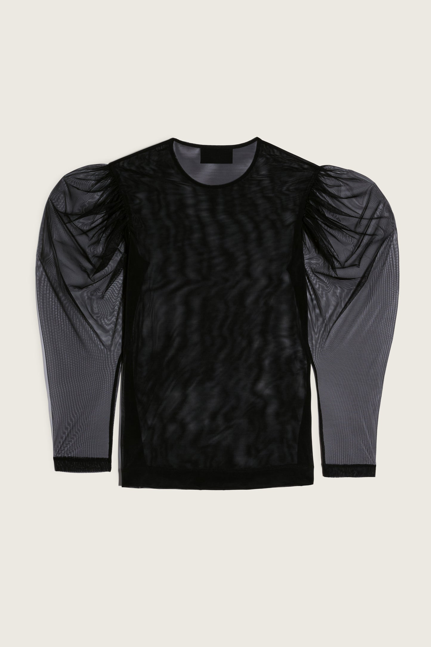 Sheer Draped Sleeve Top