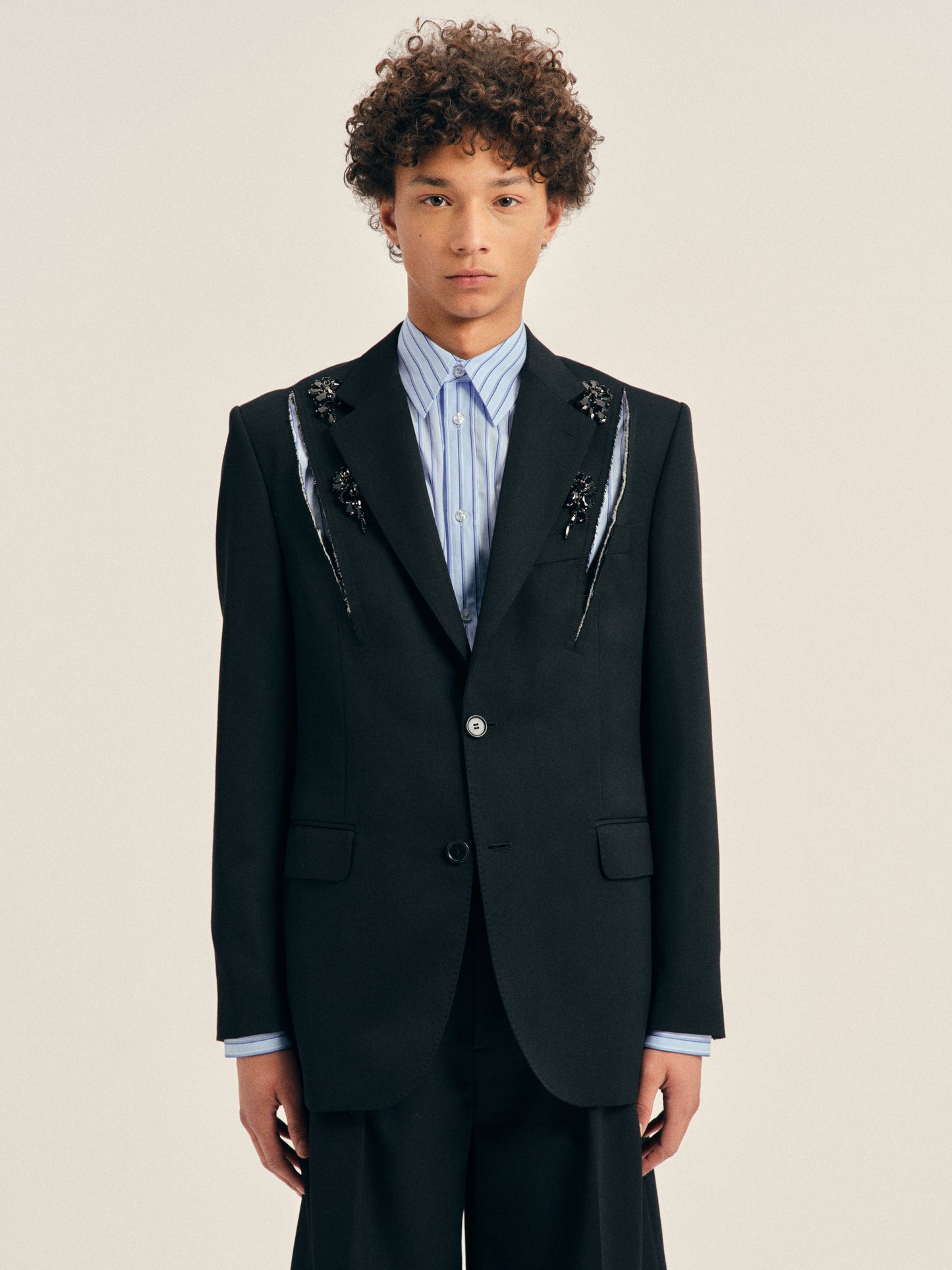 Embellished Structured Slash Jacket