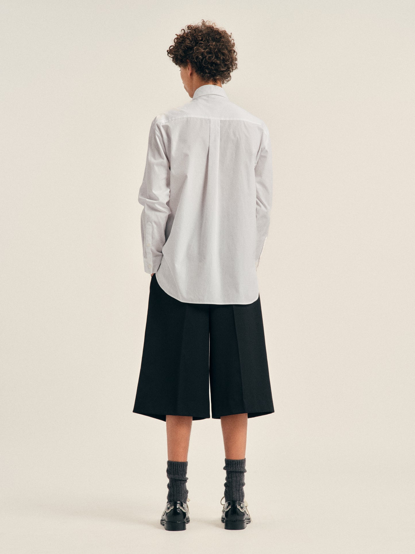 Peeling Waist Wide Leg Shorts