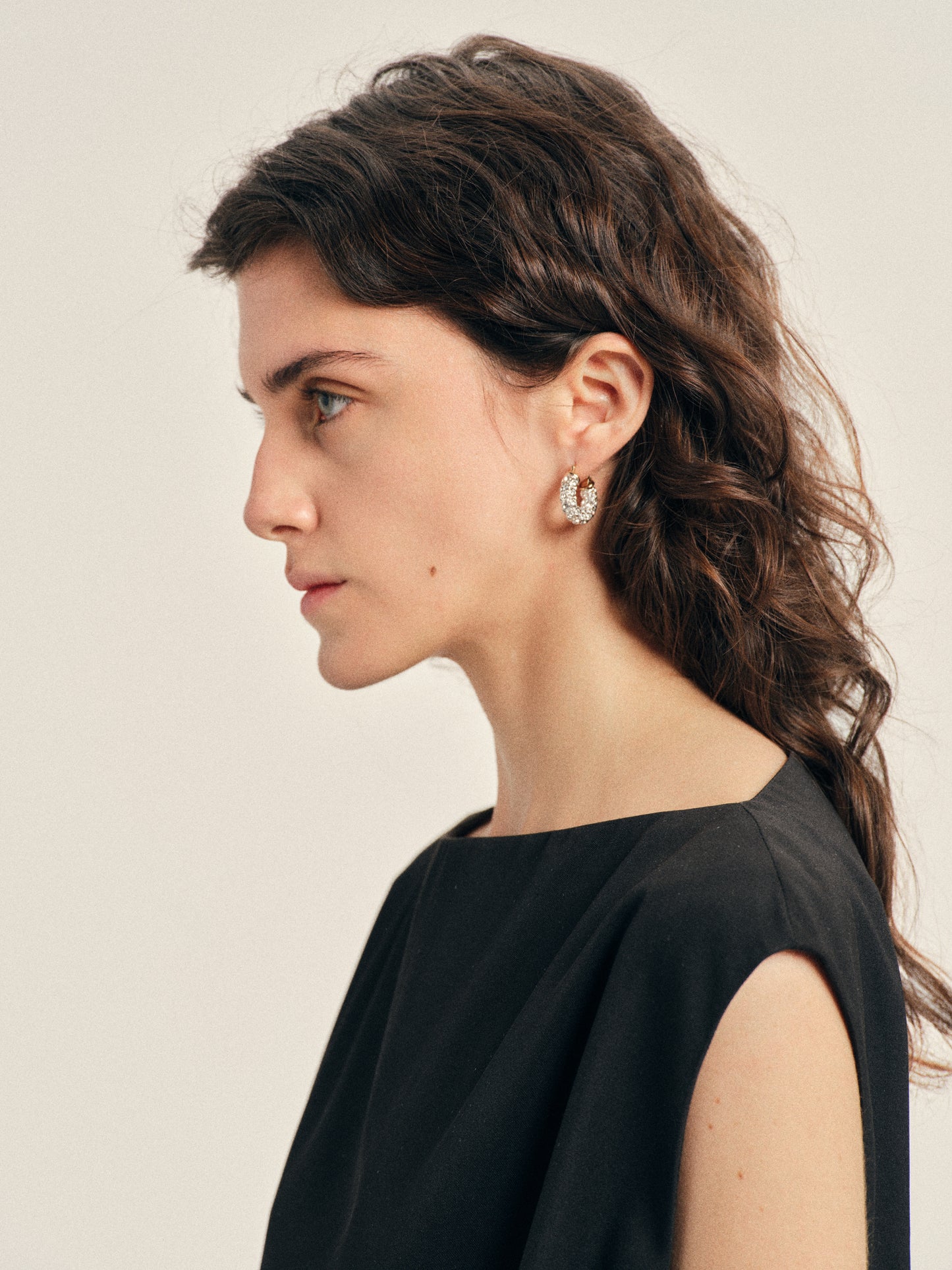 Rhinestone Hoop Earrings