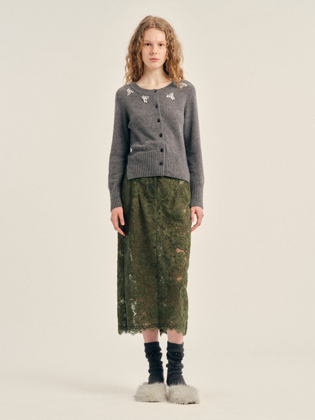 Peeling Waist Column Skirt