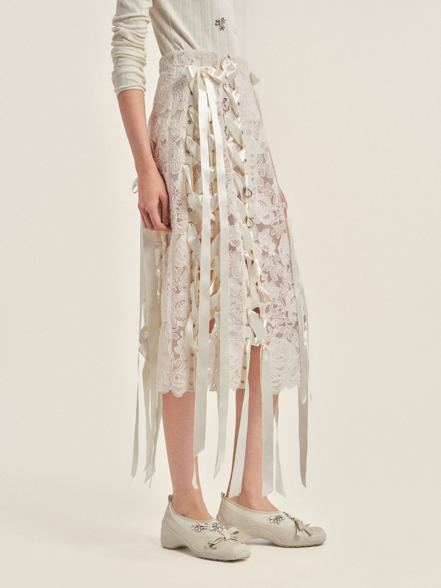 Unraveling Ribbon Ring Skirt