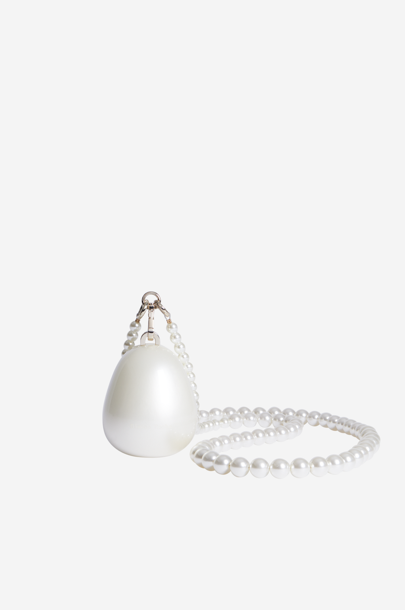 Micro Egg pearl-embellished clutch in white - Simone Rocha