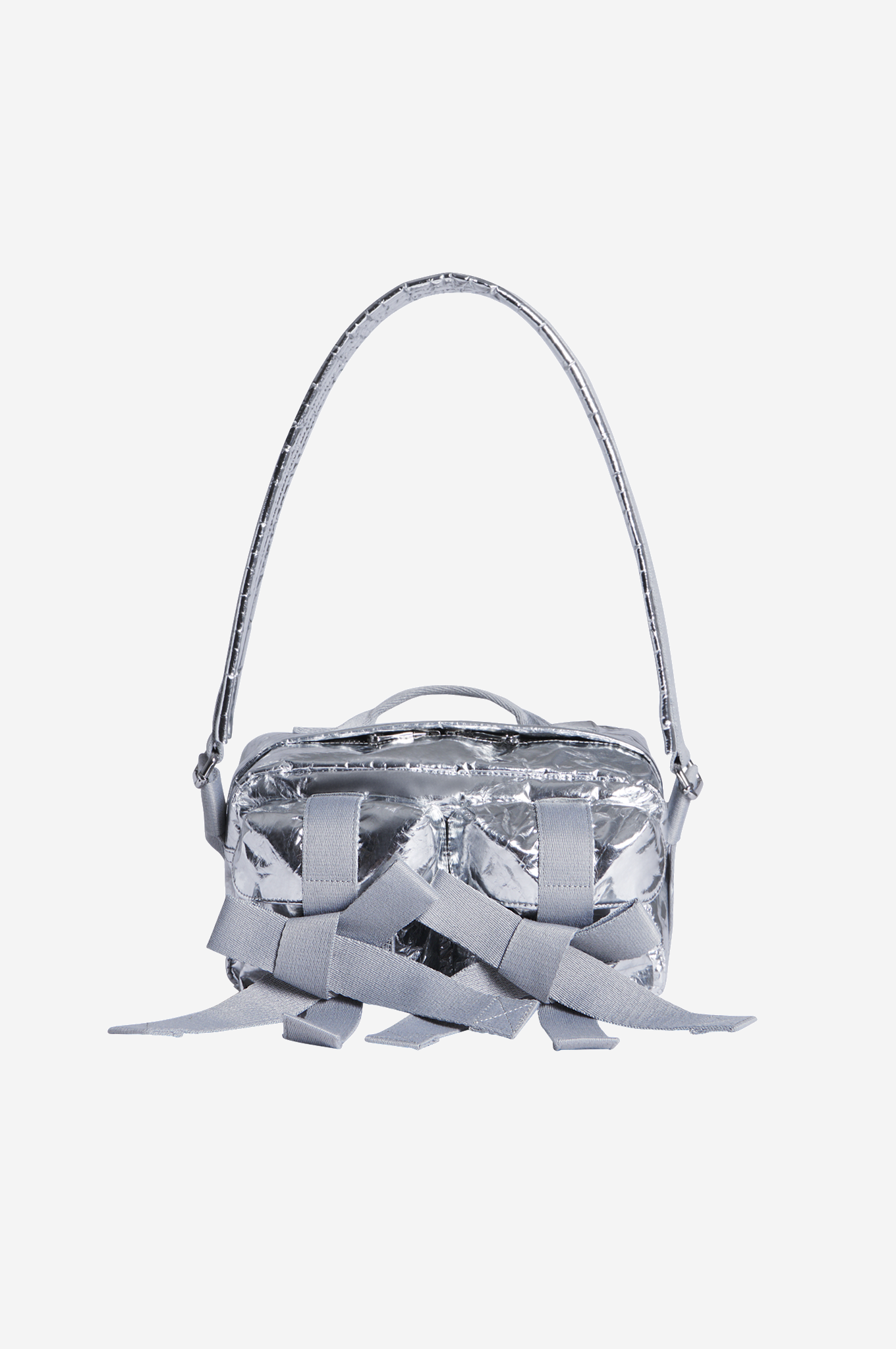 Crossbody bag with bow outlet