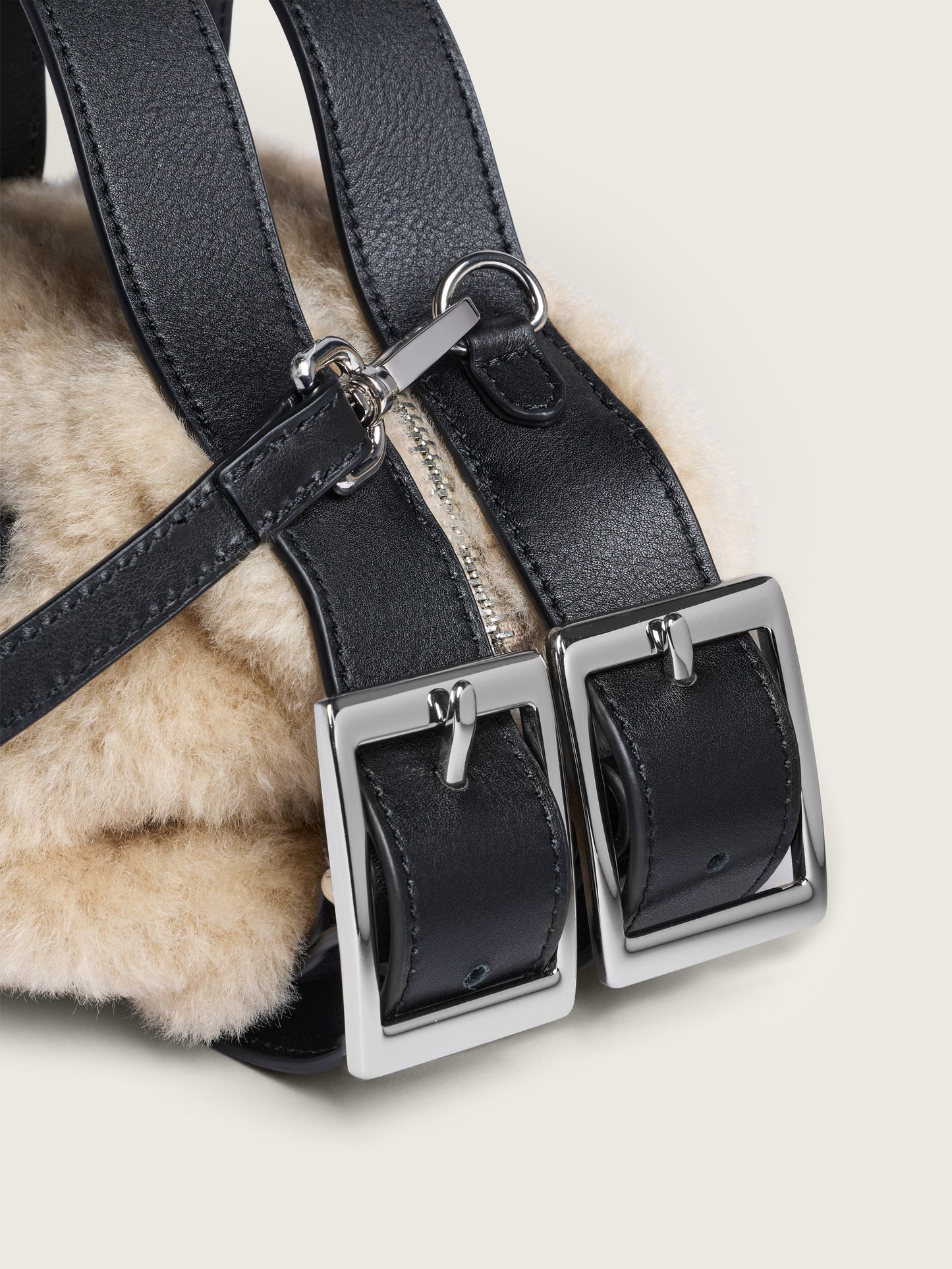 Mini Faux Fur Biker Belt Bag