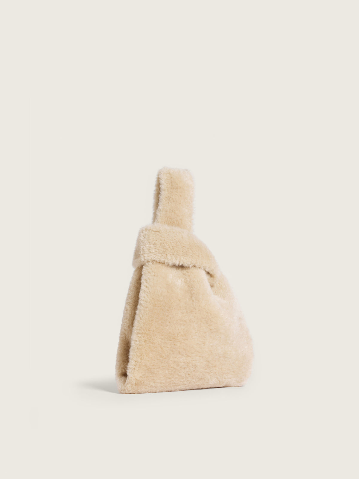 Embellished Mini Faux Fur Shopper Bag