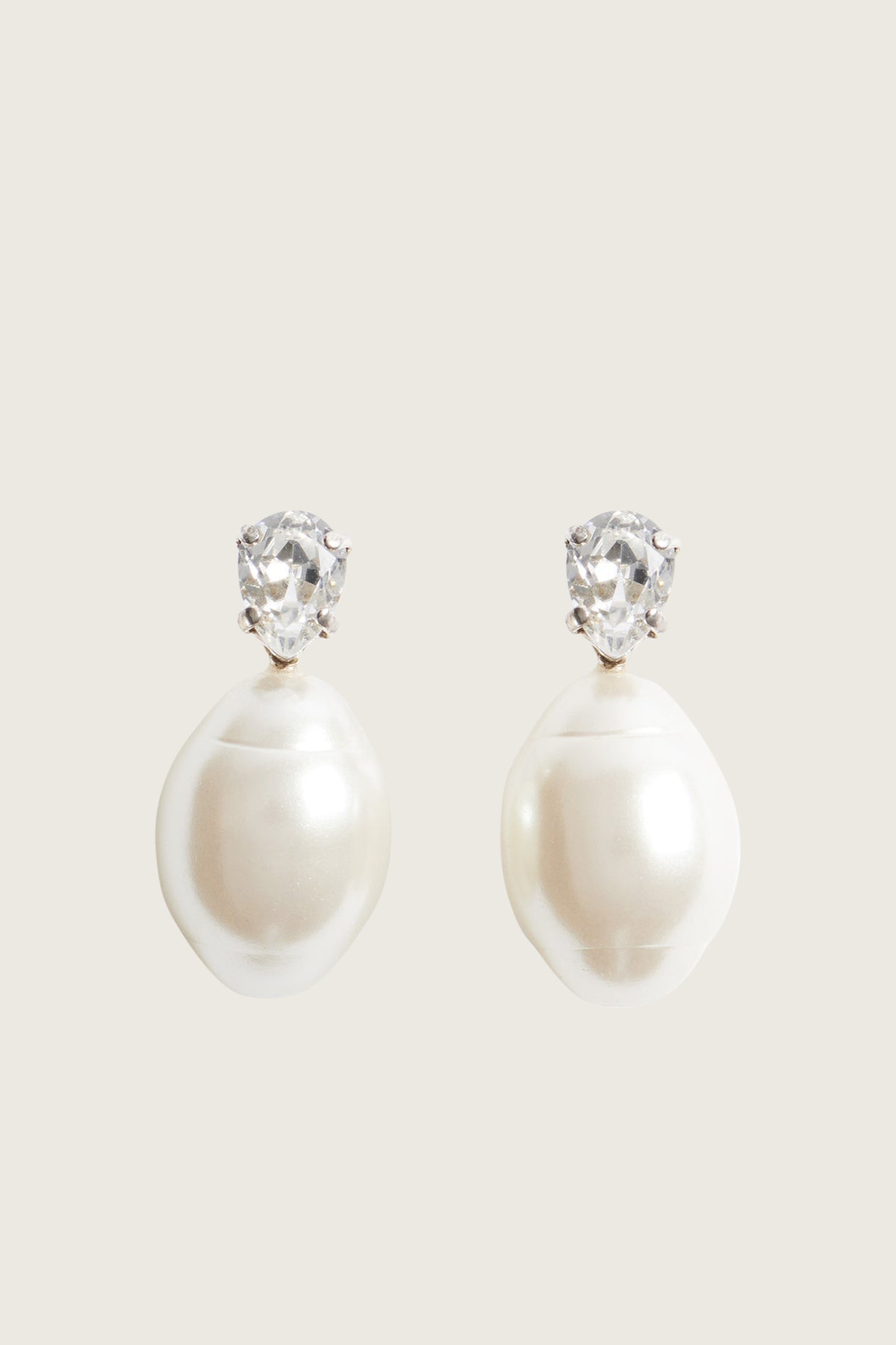 Classic Pearl & Crystal Stud Earrings