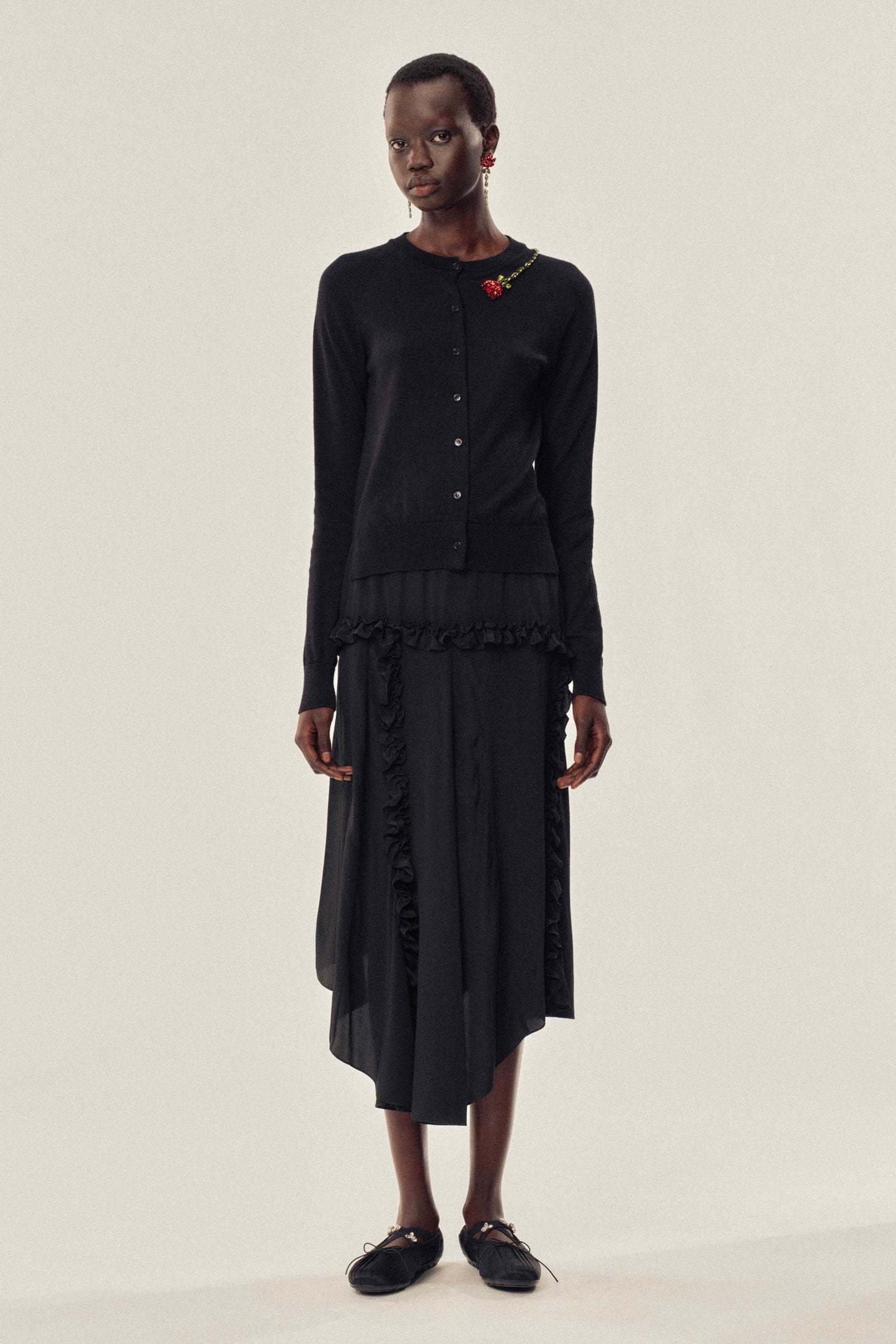 Embellished Flower Cardigan