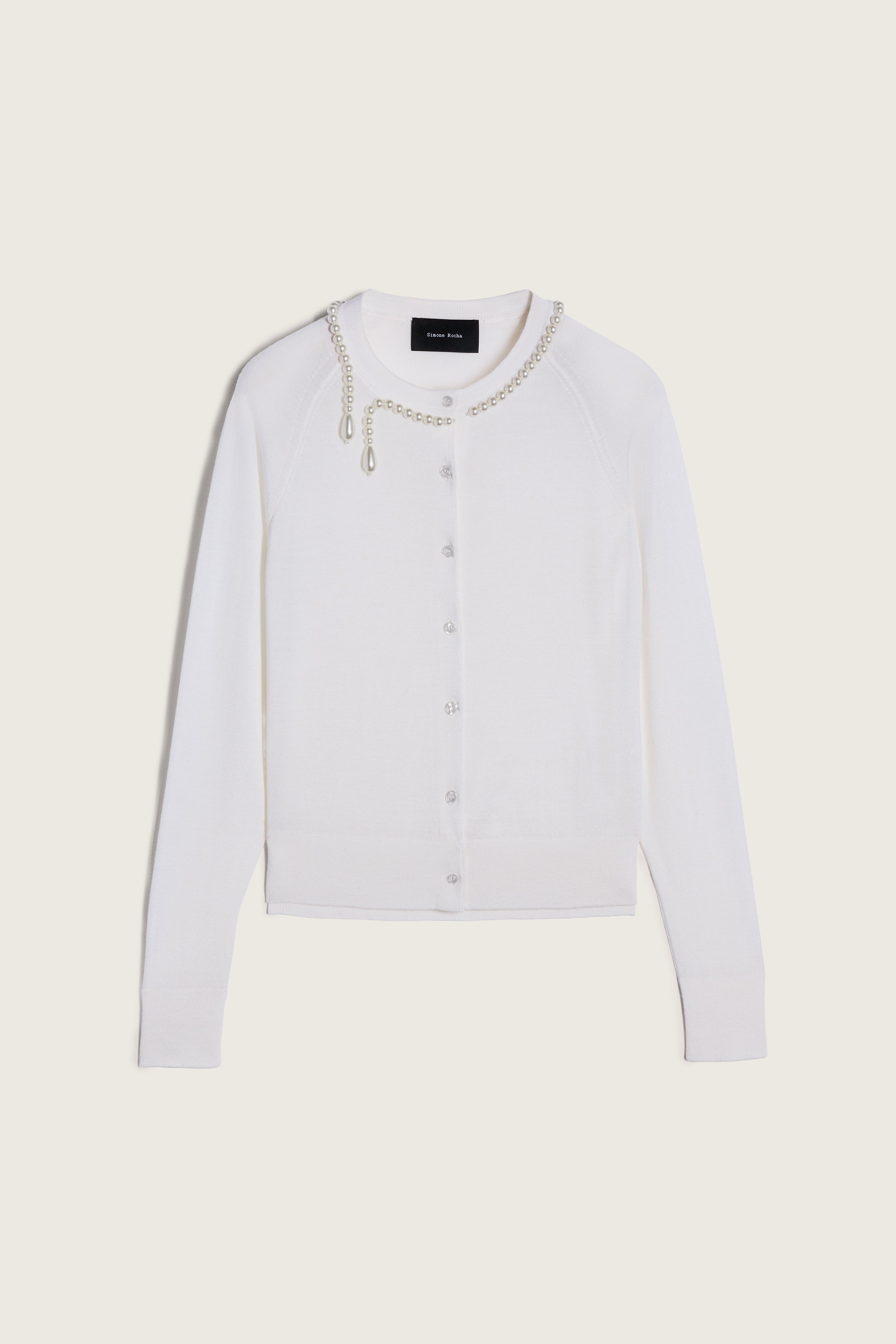 Beaded Classic Merino Silk Cardigan – Simone Rocha