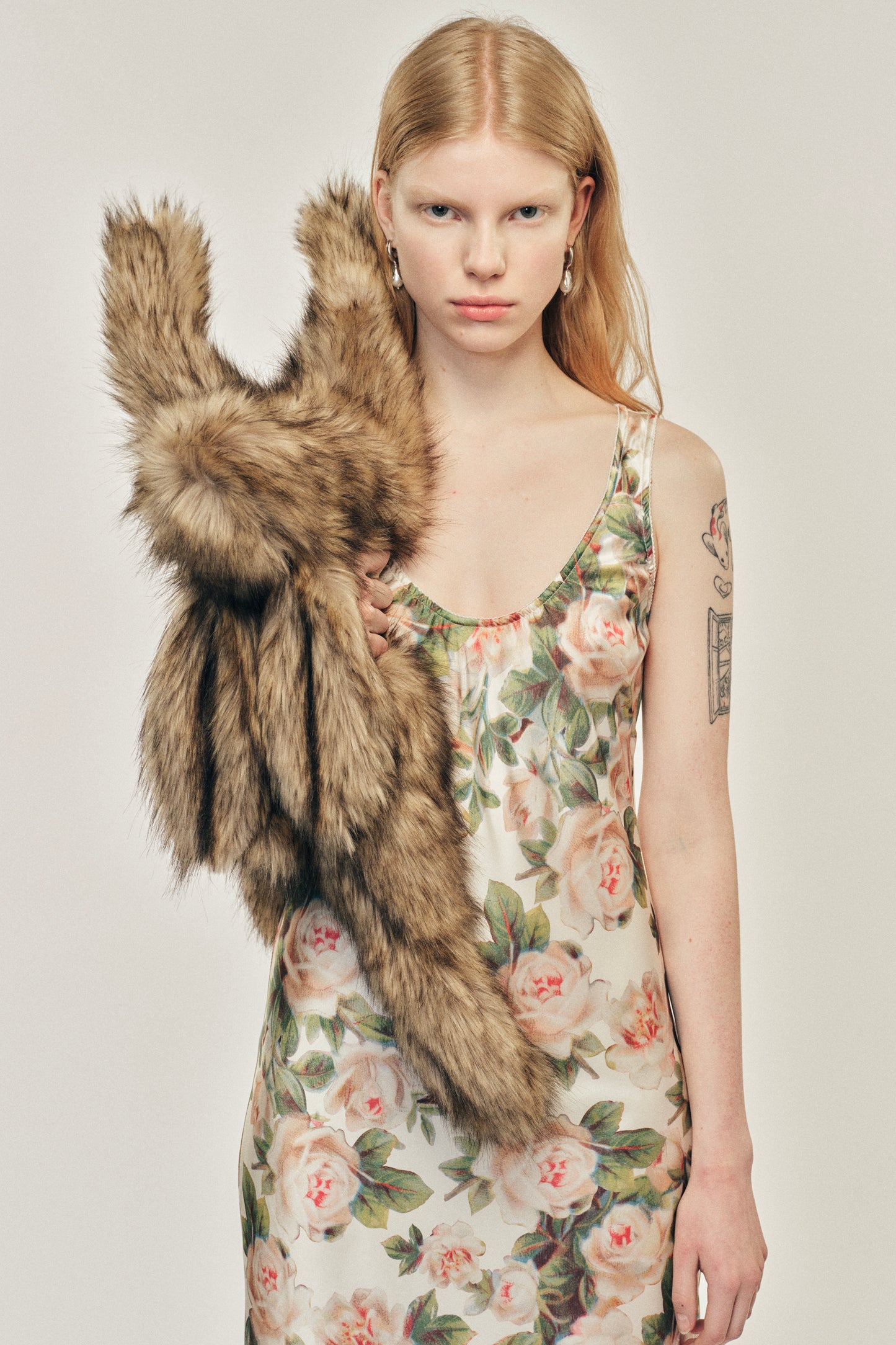 Faux Fur Hare Crossbody Bag