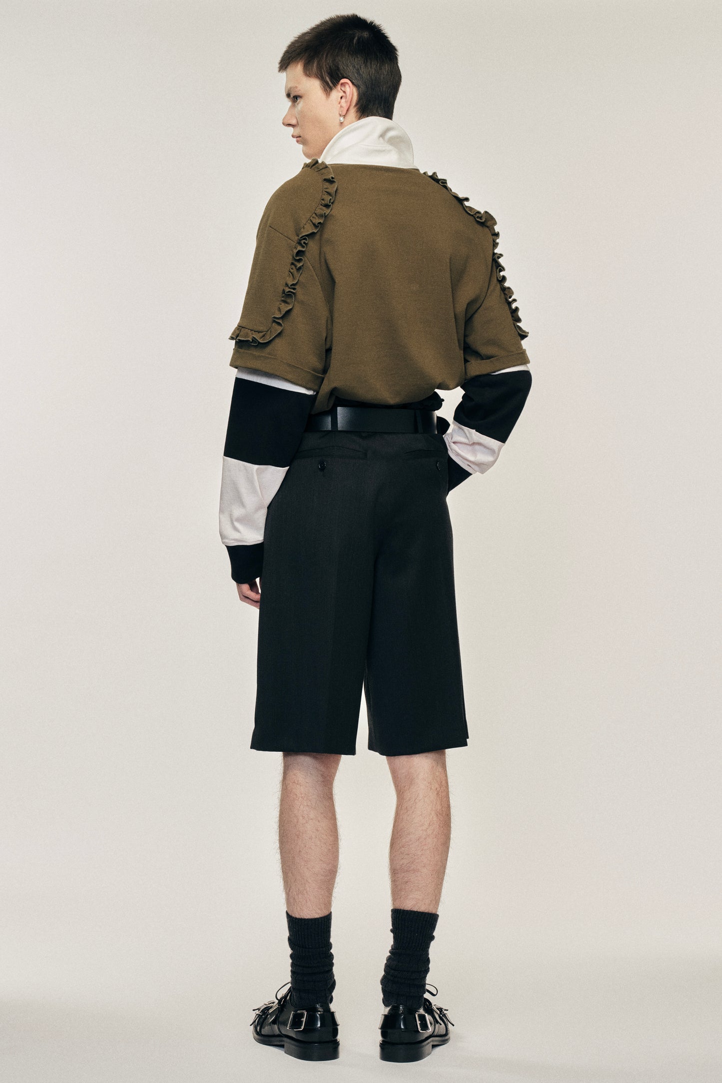 Turbo Embellished Layered Ruffle Rugby Shirt