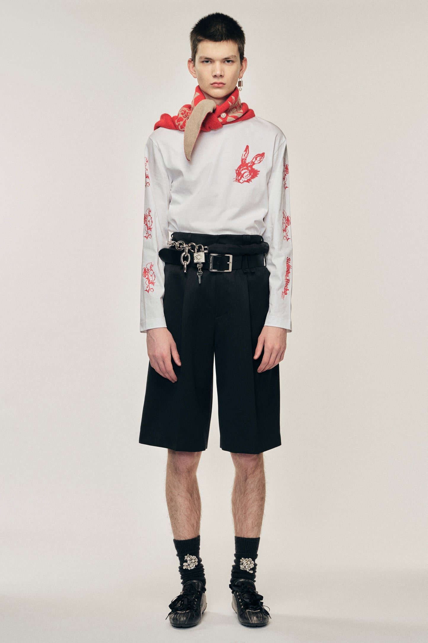 Wide Leg Multi Belt Loop Shorts