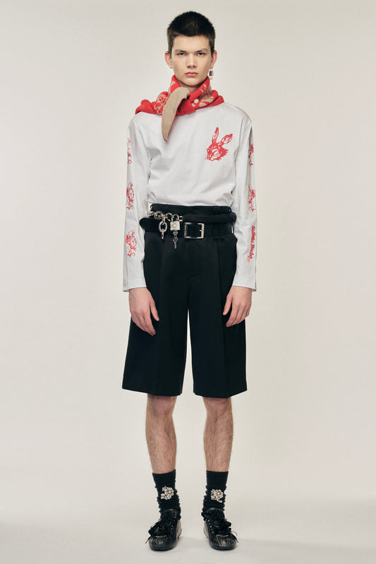 Wide Leg Multi Belt Loop Shorts