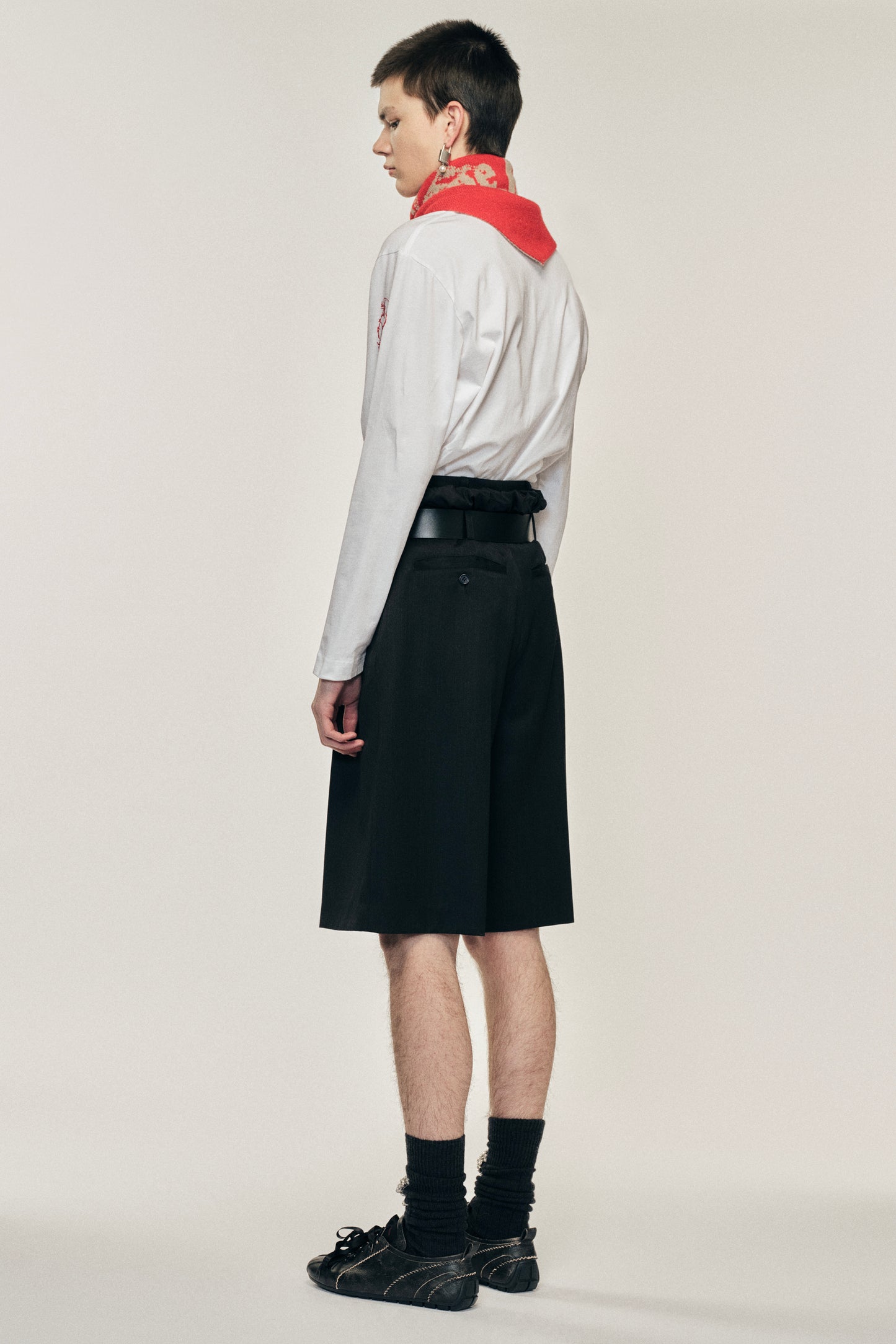 Wide Leg Multi Belt Loop Shorts