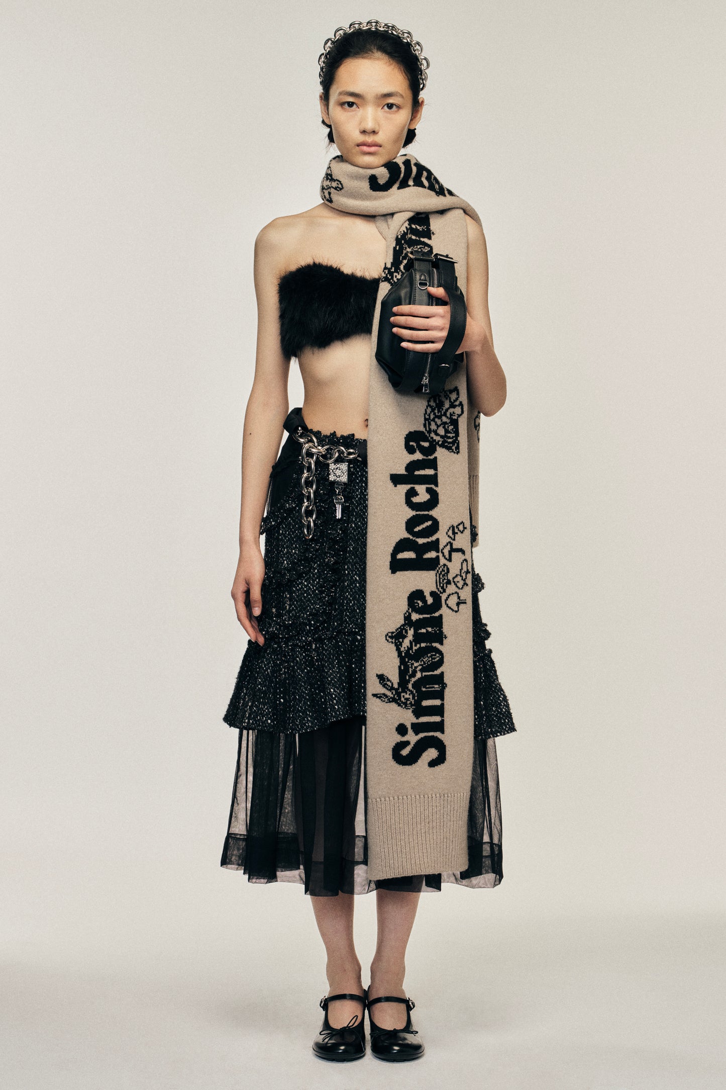 Multi Frill Patchwork Fray Skirt