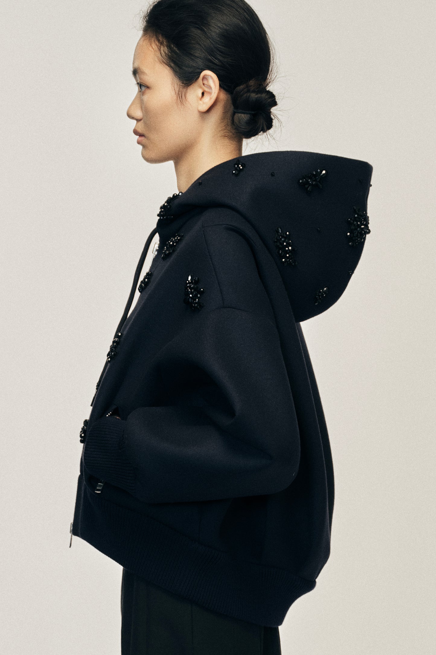 Turbo Embellished Cropped Zip Jacket