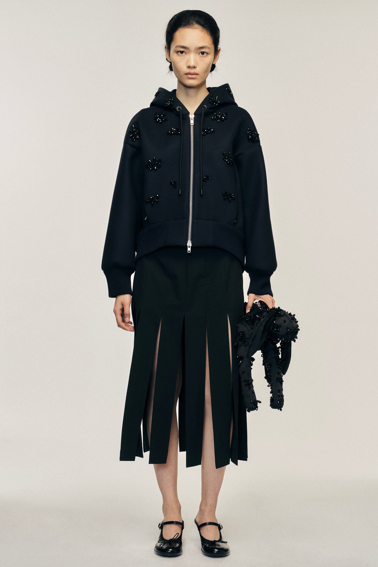 Turbo Embellished Cropped Zip Jacket