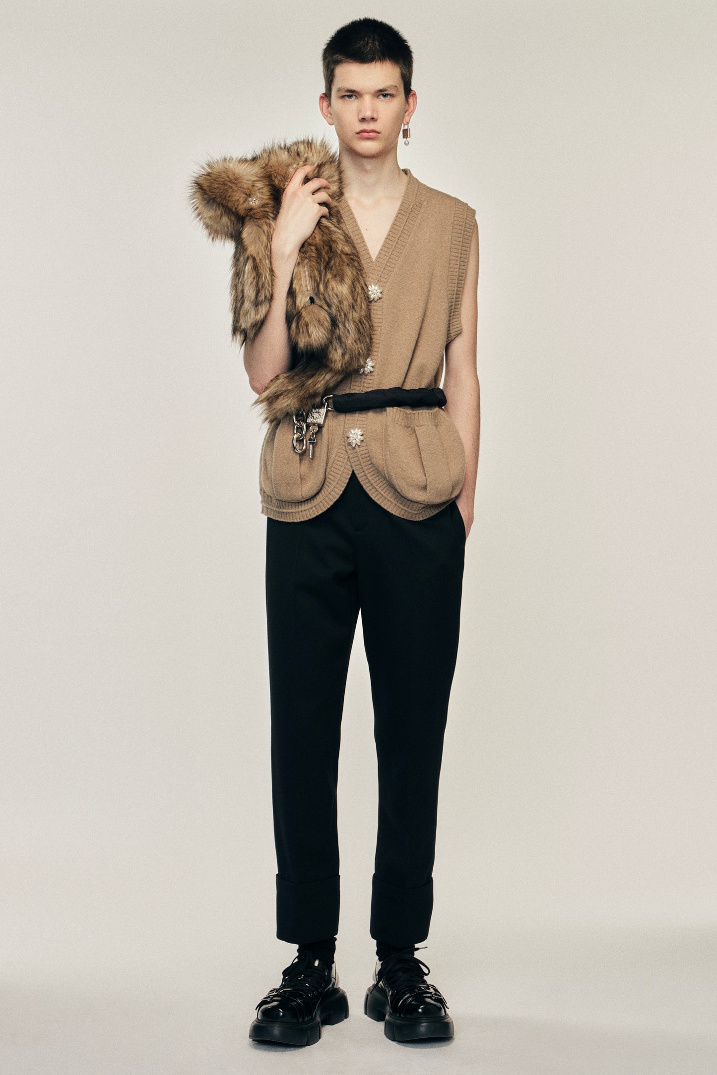 Cuffed Straight Leg Trousers