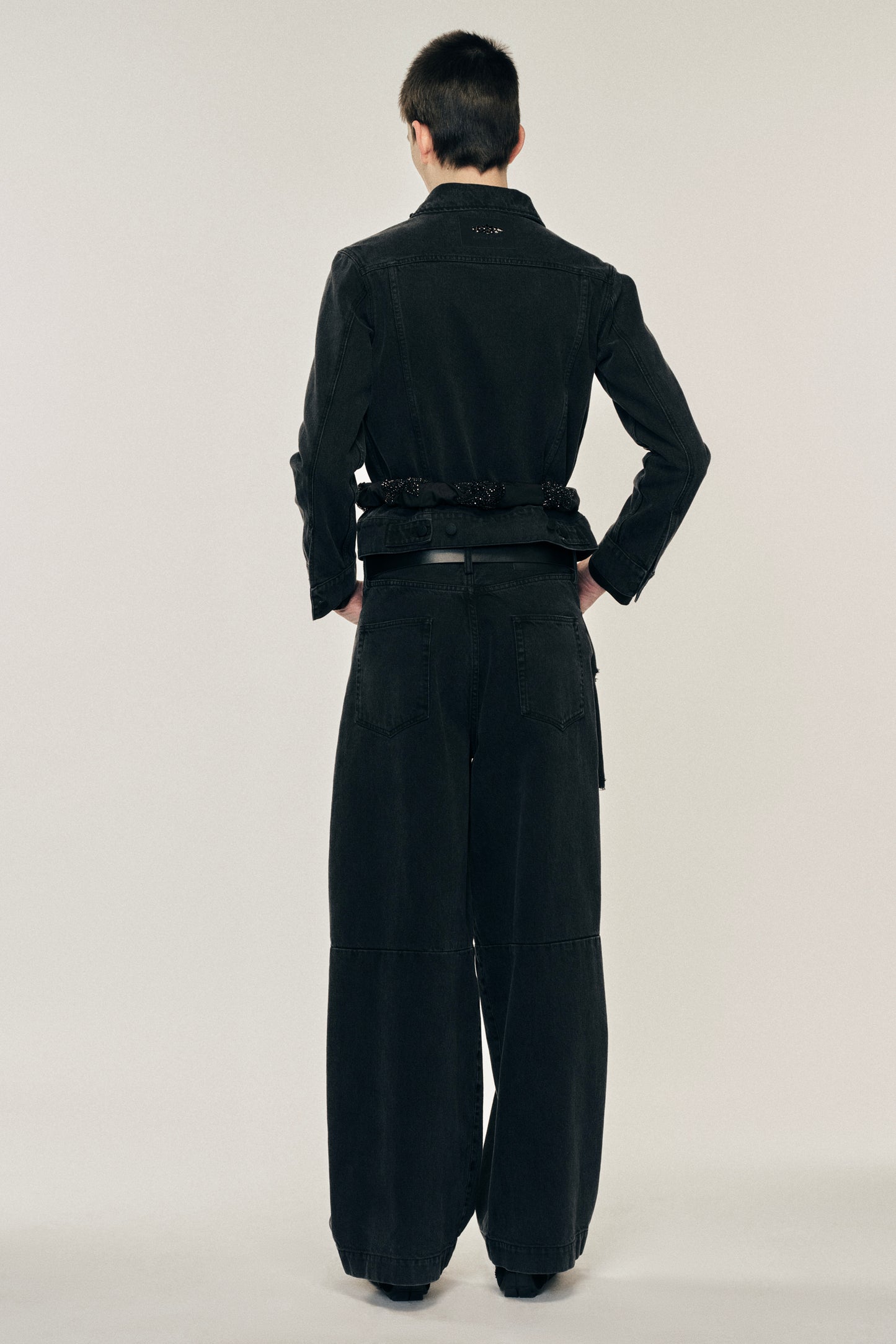 Embellished Wide Leg Puddle Jeans