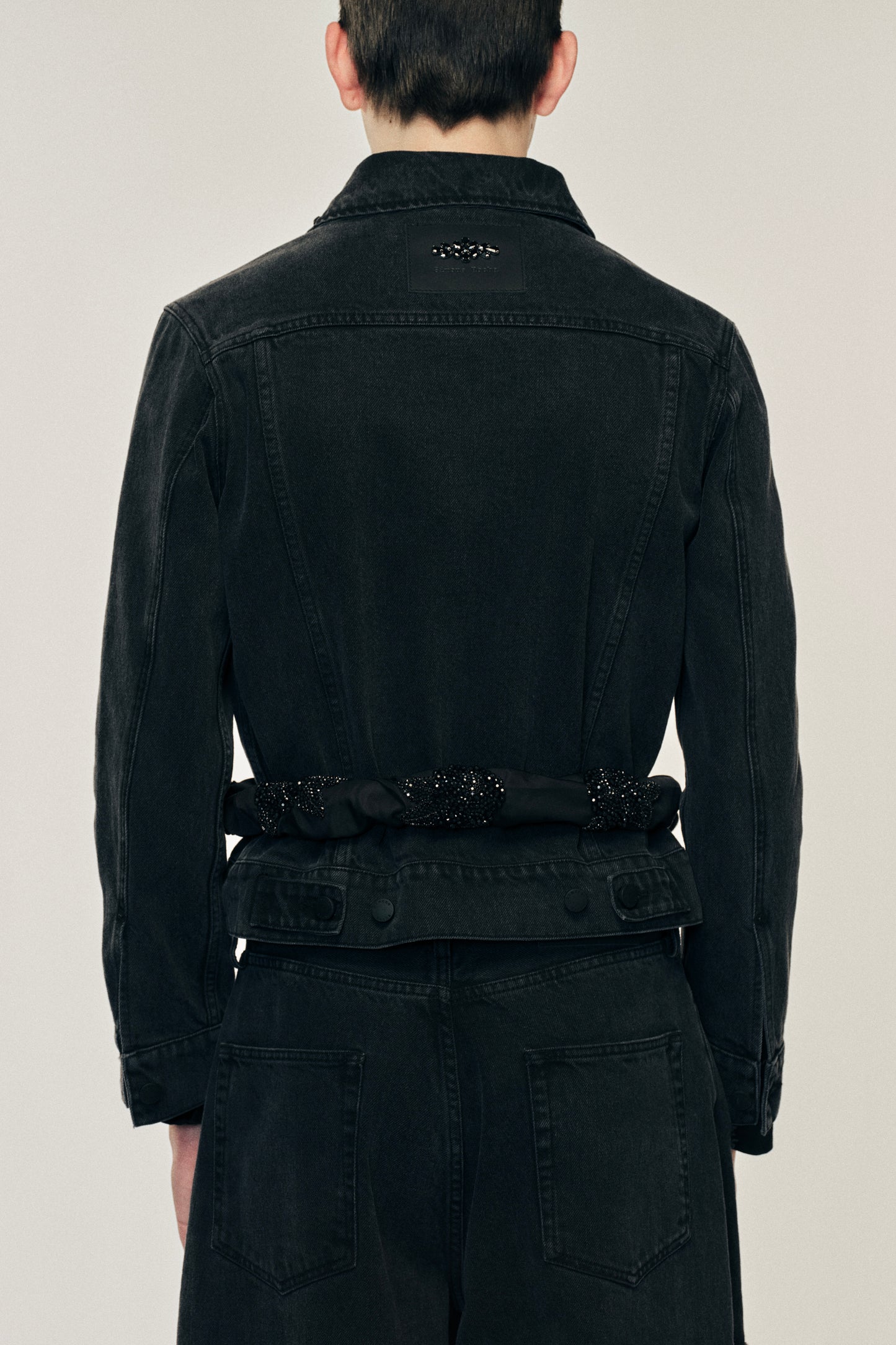 Embellished Fitted Trucker Jacket