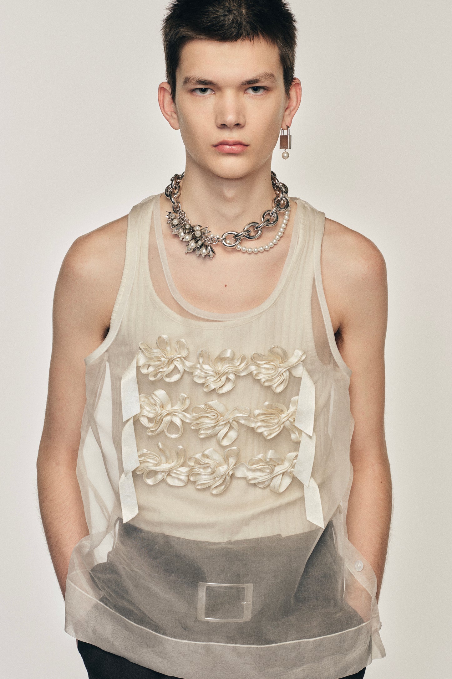 Ribbon Daisy Chain Double Vest