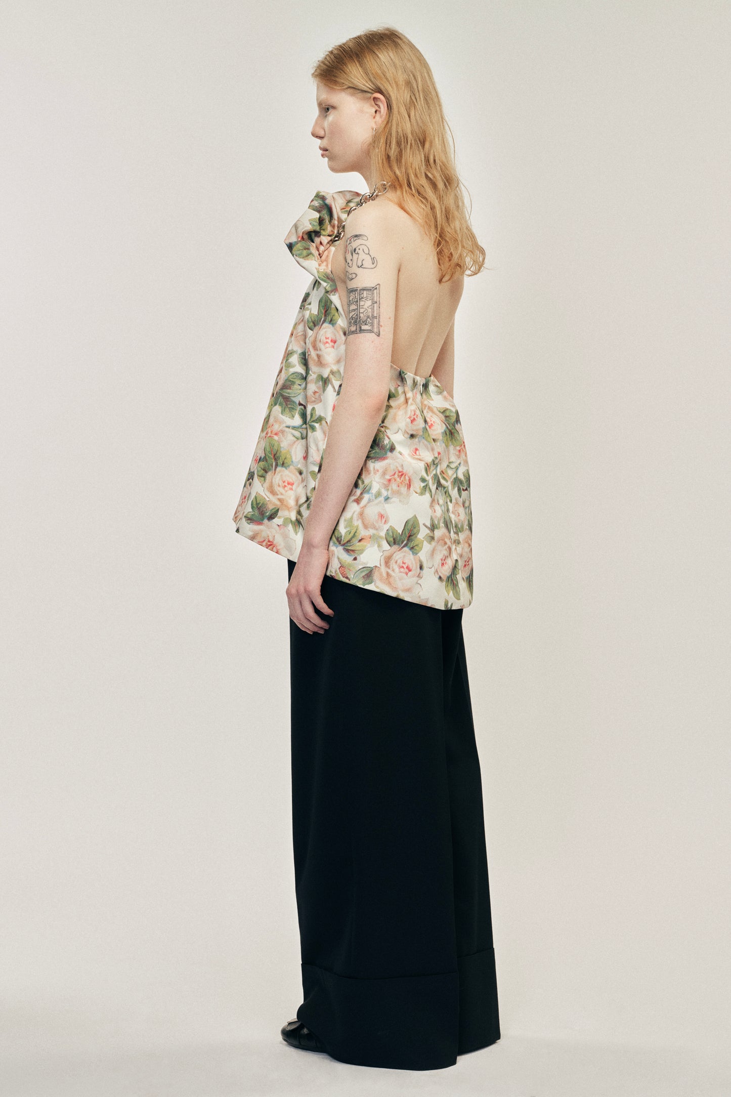 Ruched Duchess Chain Balloon Top