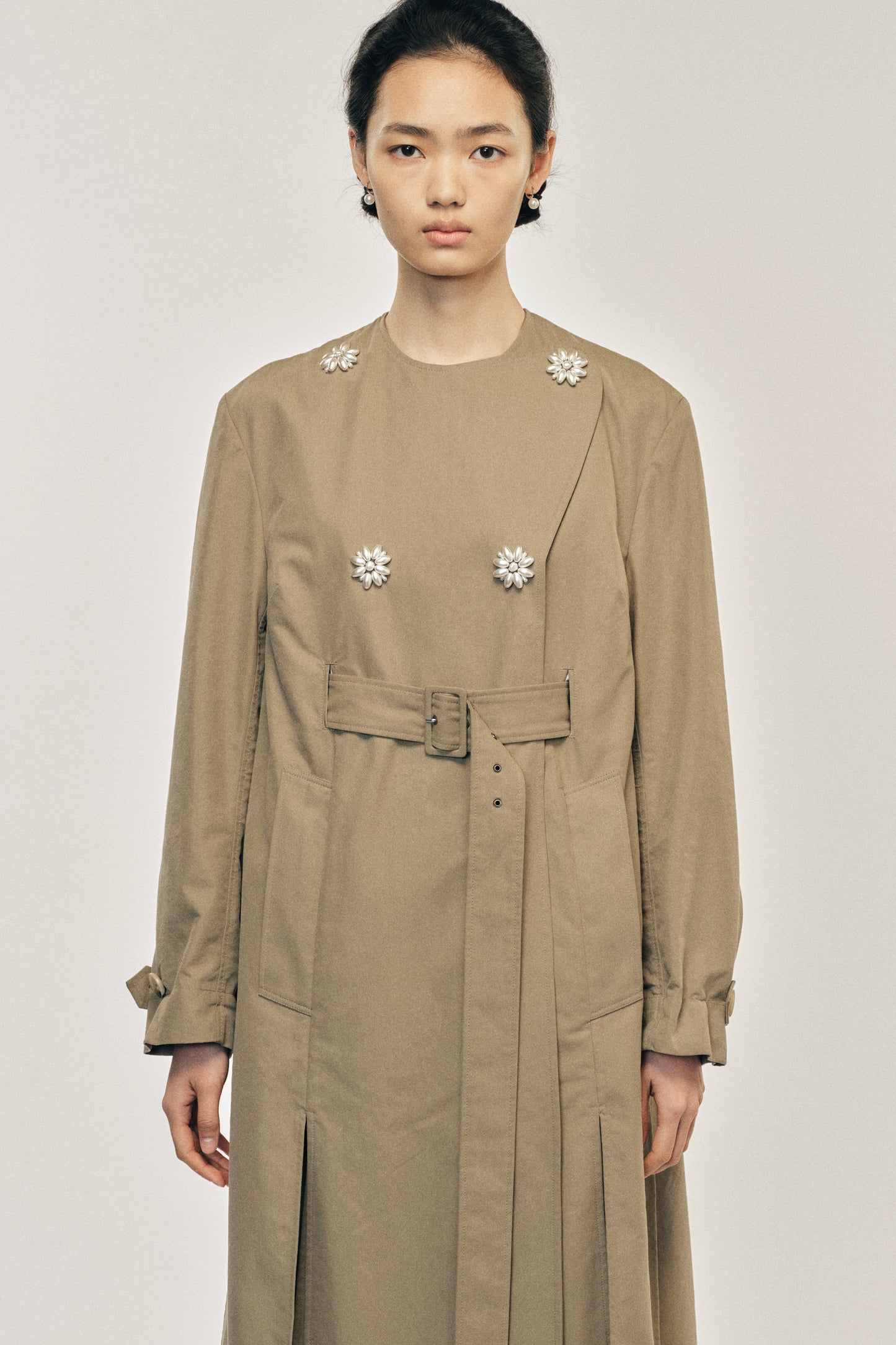 Long Multi Slit Trench Coat