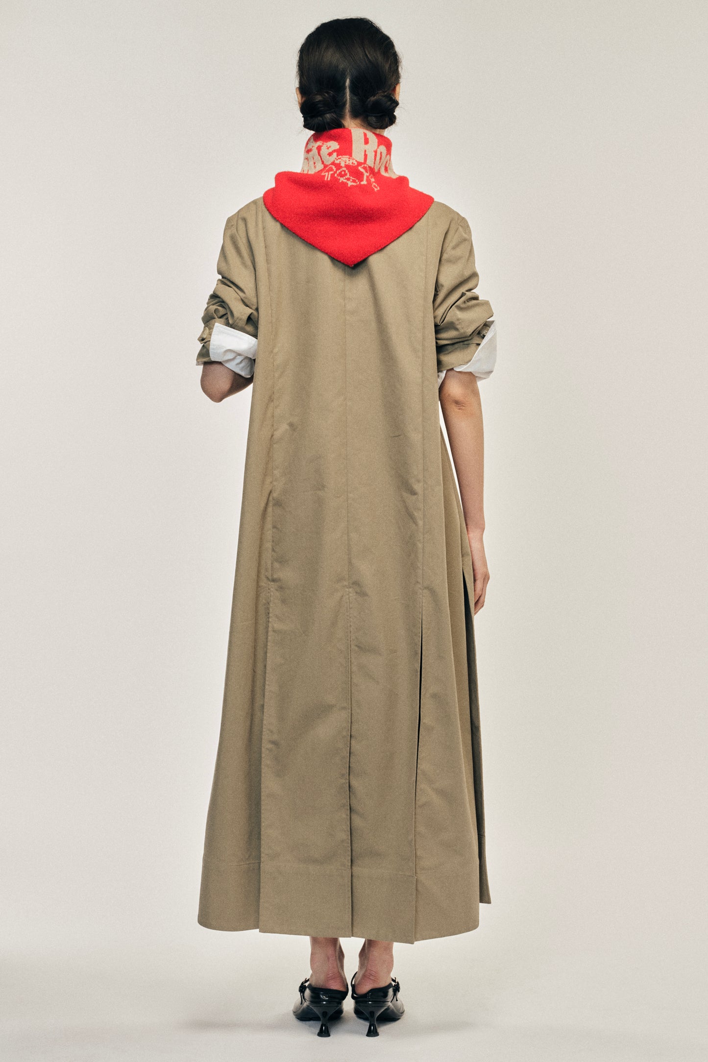 Long Multi Slit Trench Coat