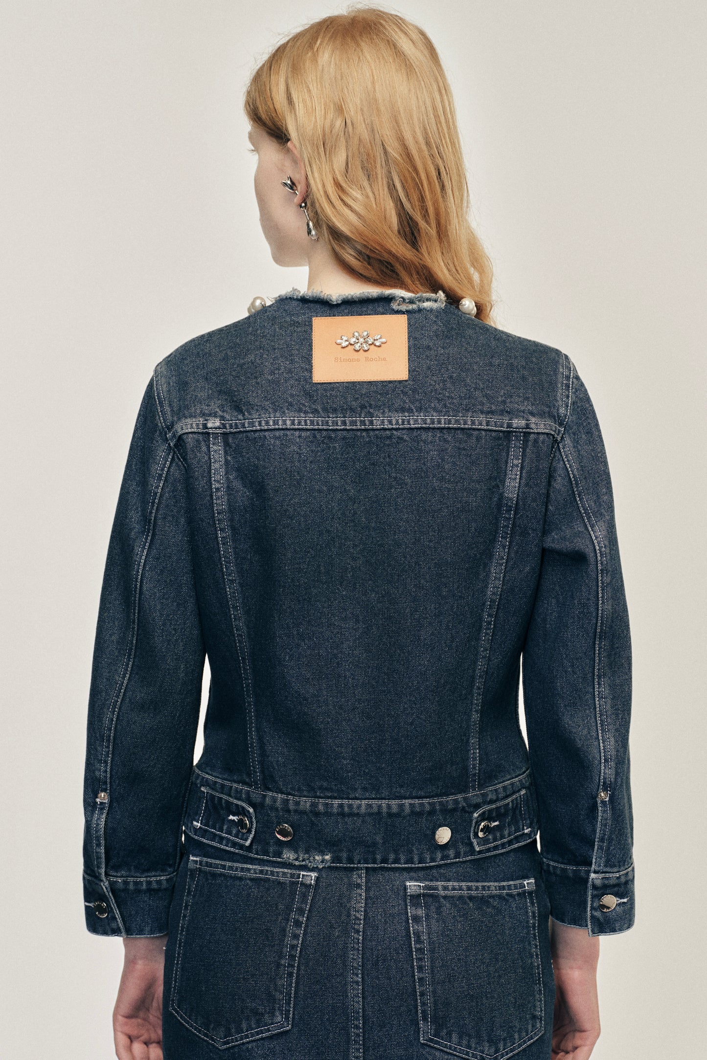 Turbo Embellished Fitted Waist Tail Jacket