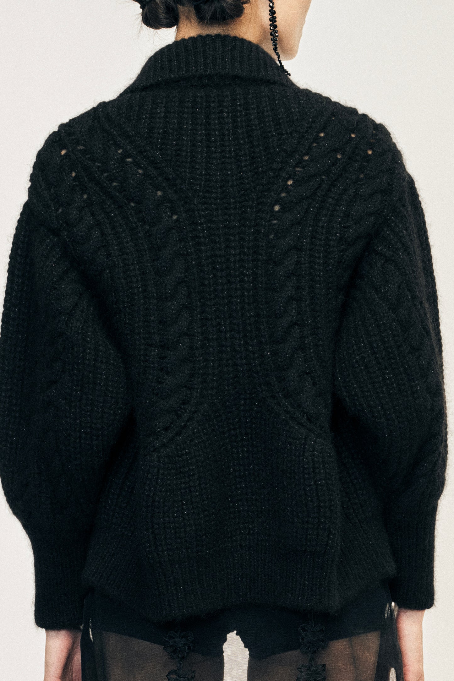 Sculpted Chunky Knit Cardigan