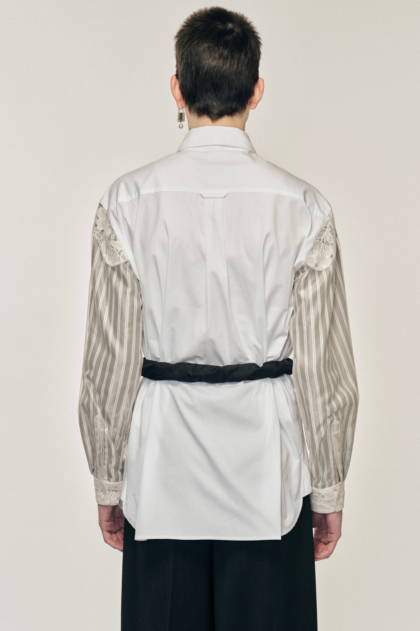 Trapped Lace Patchwork Easy Shirt
