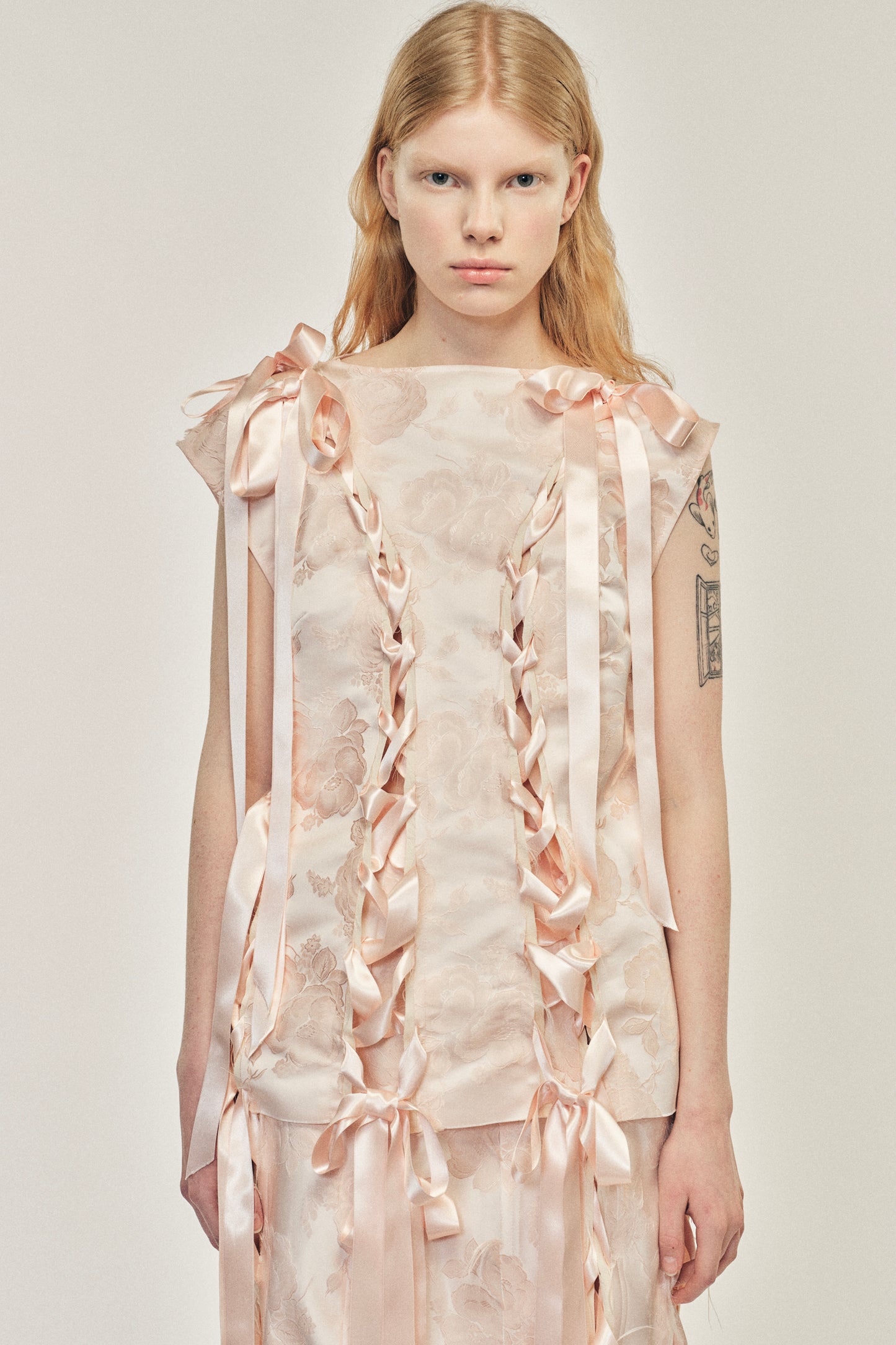 Unraveling Ribbon Brocade Top