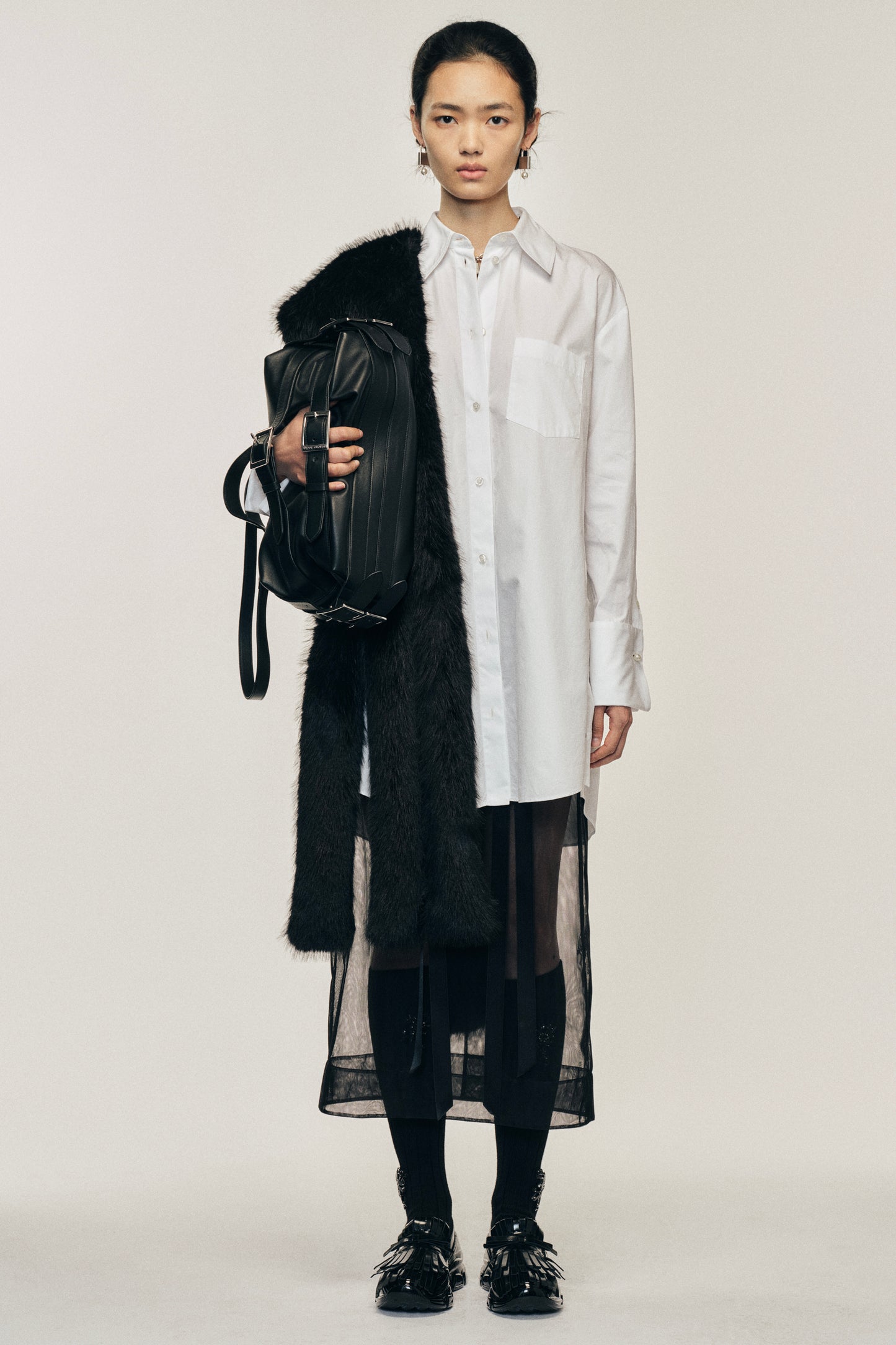 Elongated Cuff Button Placket Shirt