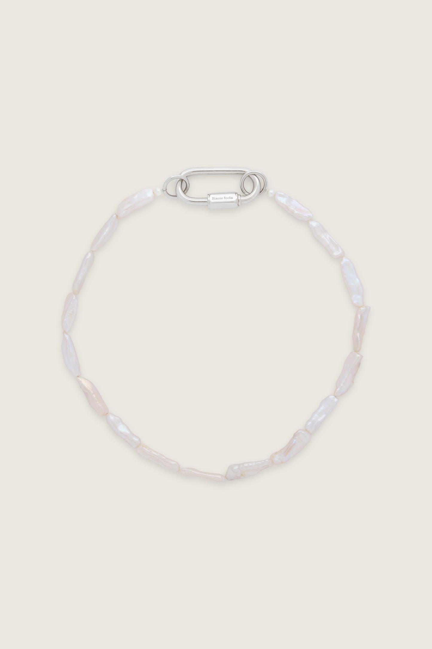 Carabiner Pearl Necklace