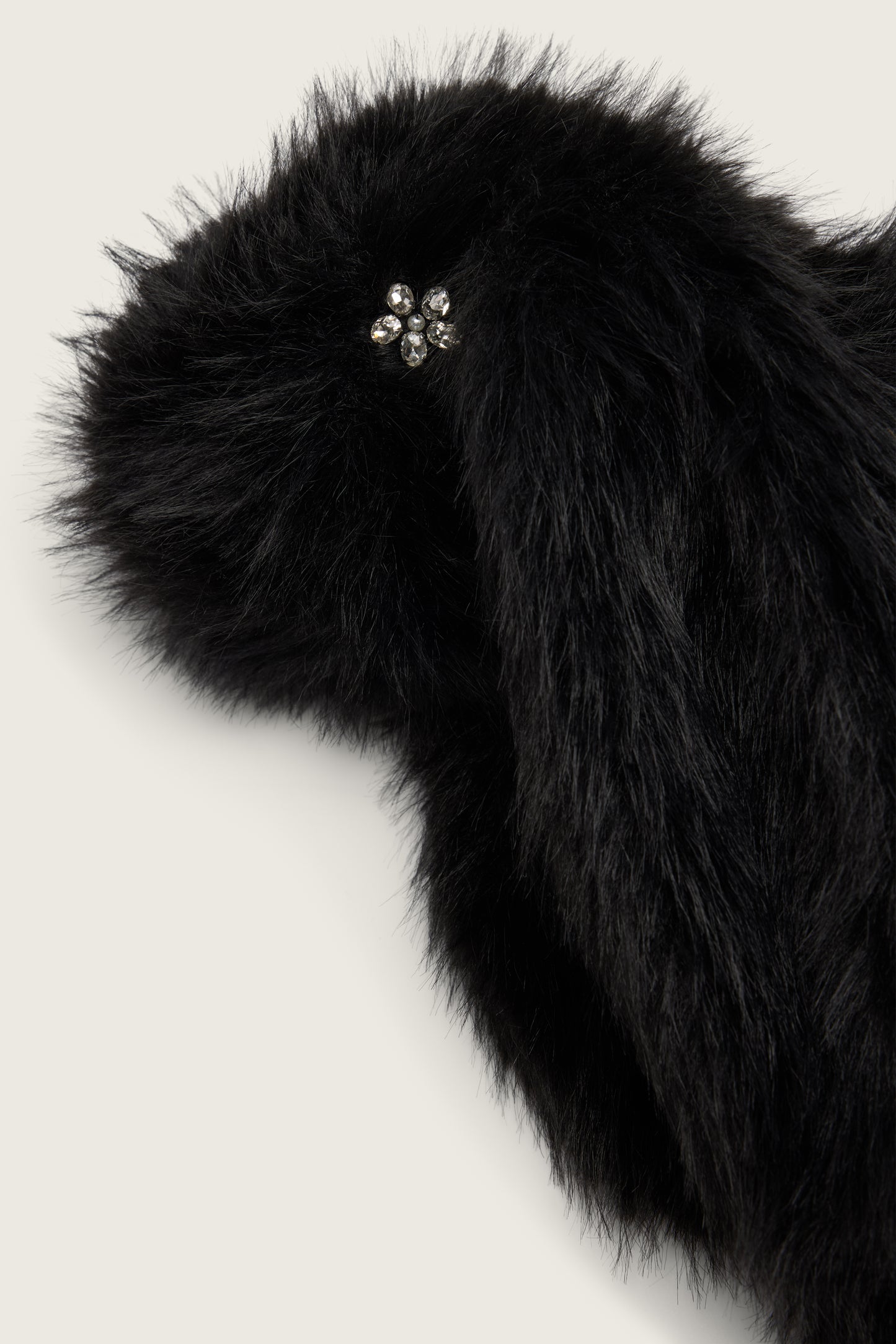 Long Faux Fur Hare Scarf