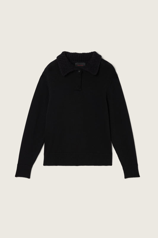 Fuzzy Collar Rugby Jumper