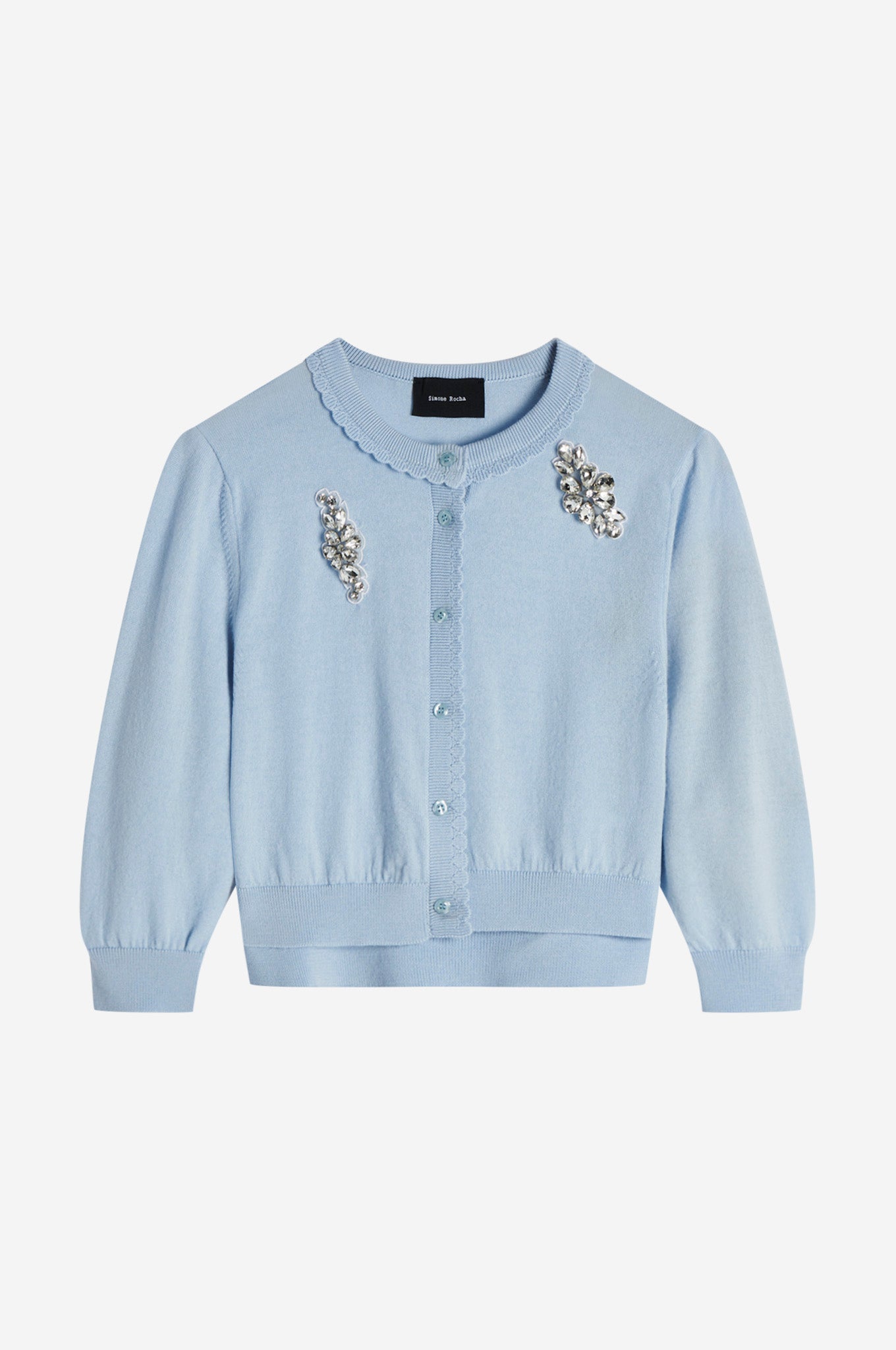 Simone Rocha - Beaded Scallop Placket Knit Cardigan