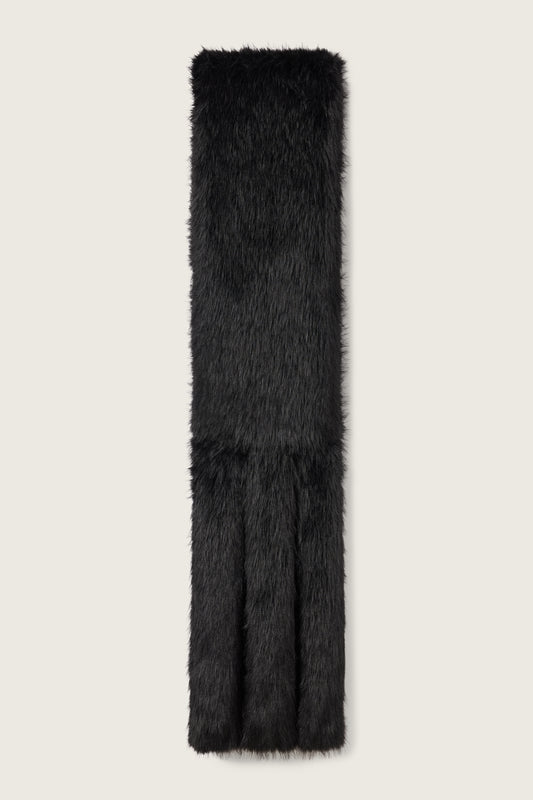 Triple Slit Faux Fur Scarf