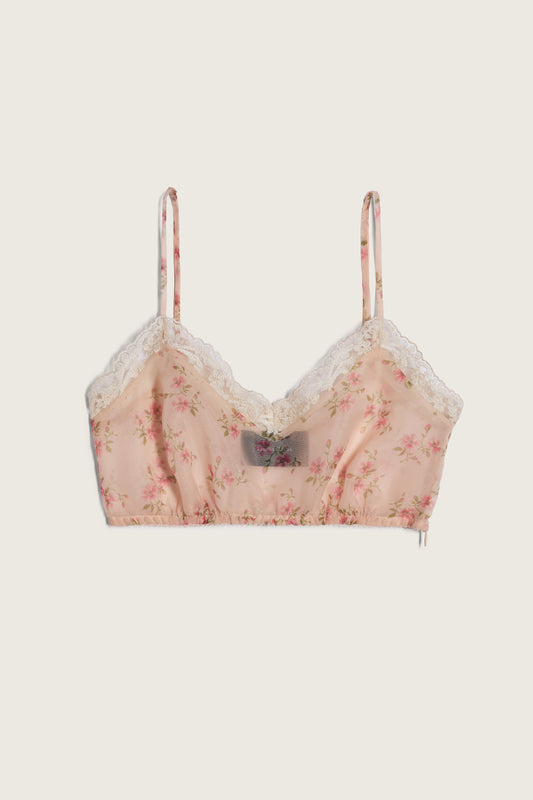 Sheer Lace Trim Bralette