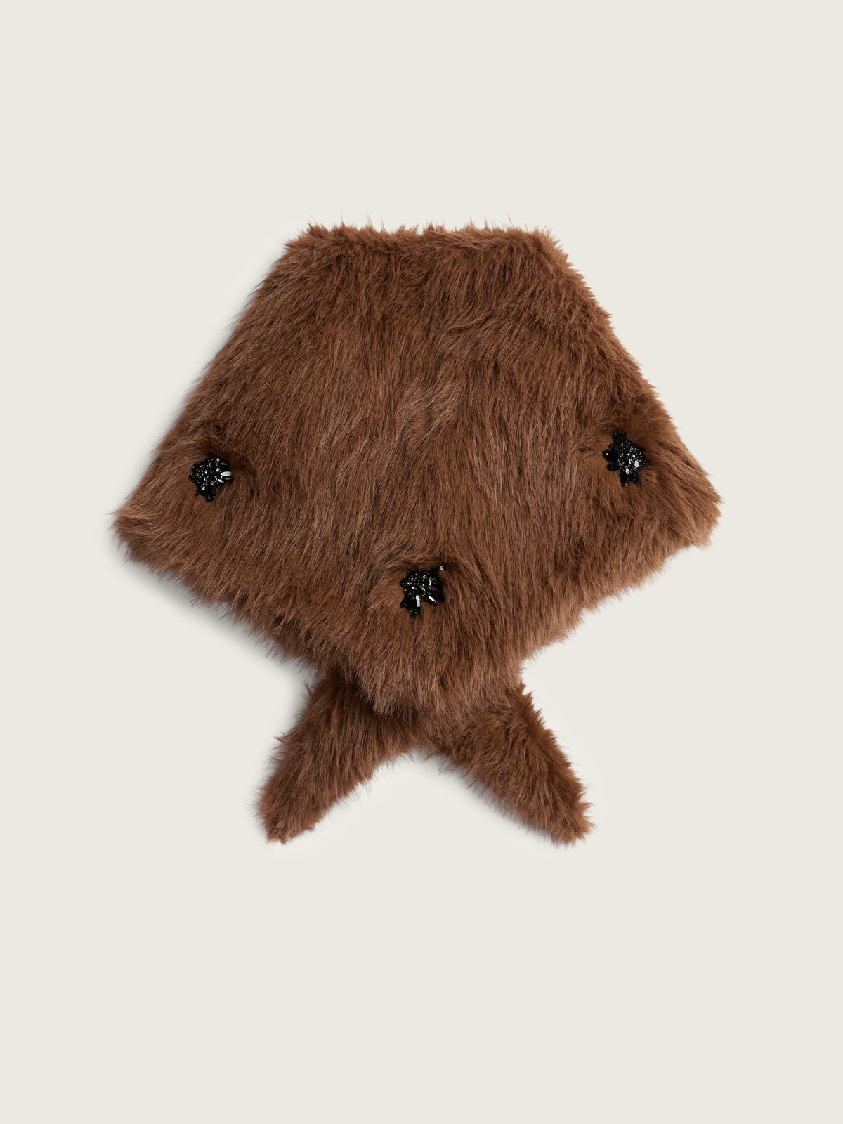 Embellished Faux Fur Neckerchief